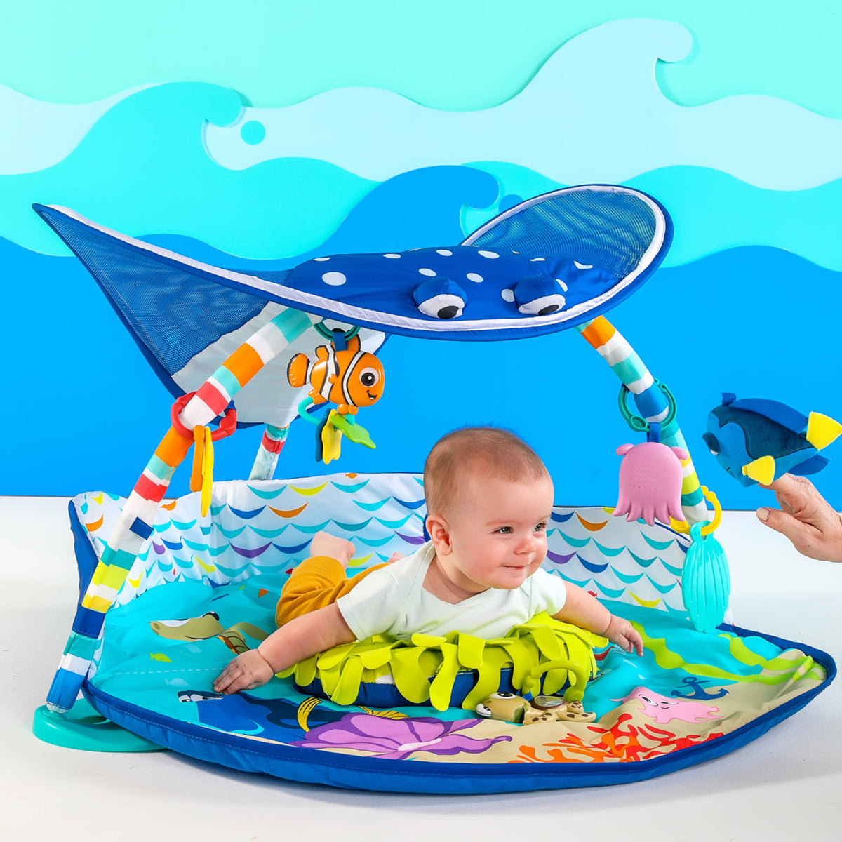 Bright Starts Disney Baby Finding Nemo Lights and Music Infant Activity Gym Mat - VMInnovations
