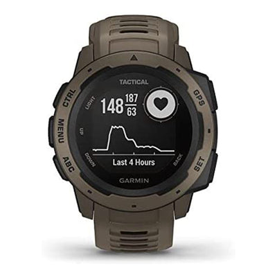 Garmin Instinct Tactical Rugged GPS Enabled Waterproof Smartwatch, Tactical Tan
