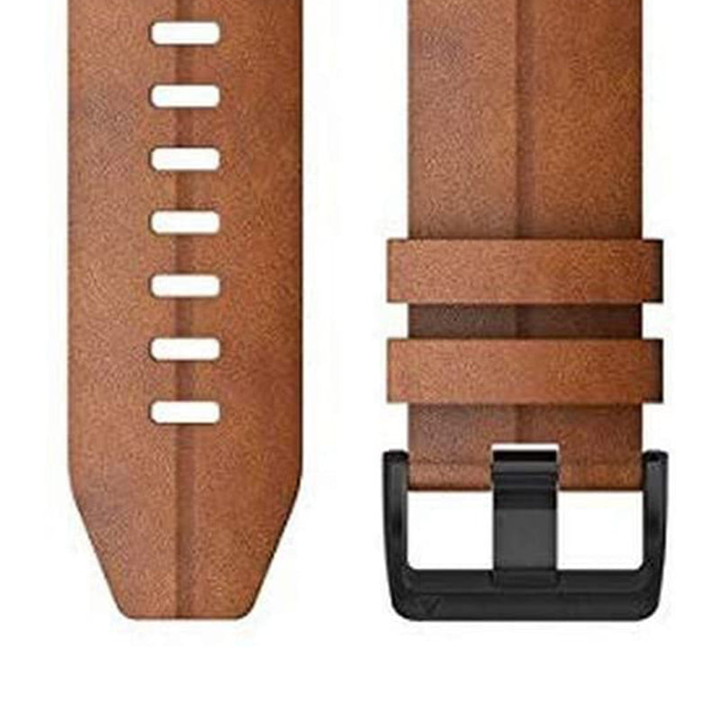 Garmin 26 MM Quickfit Durable Leather Replacement Smartwatch Band, Chestnut