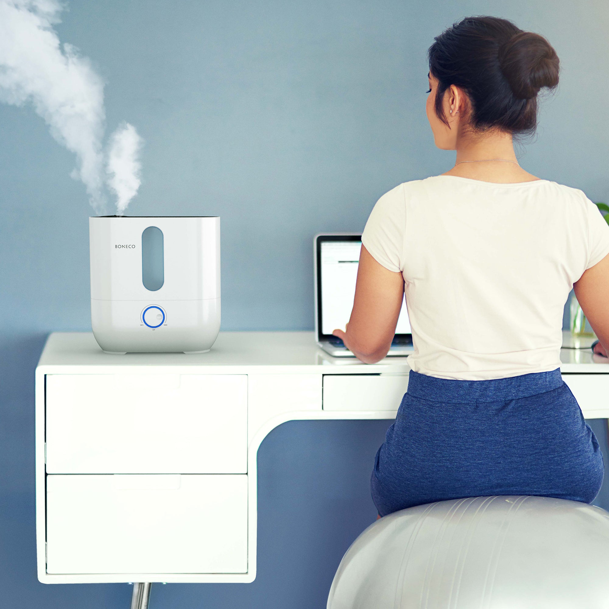 BONECO Quiet Ultrasonic Warm Mist Humidifier w/Auto Shutoff(For Parts) - VMInnovations
