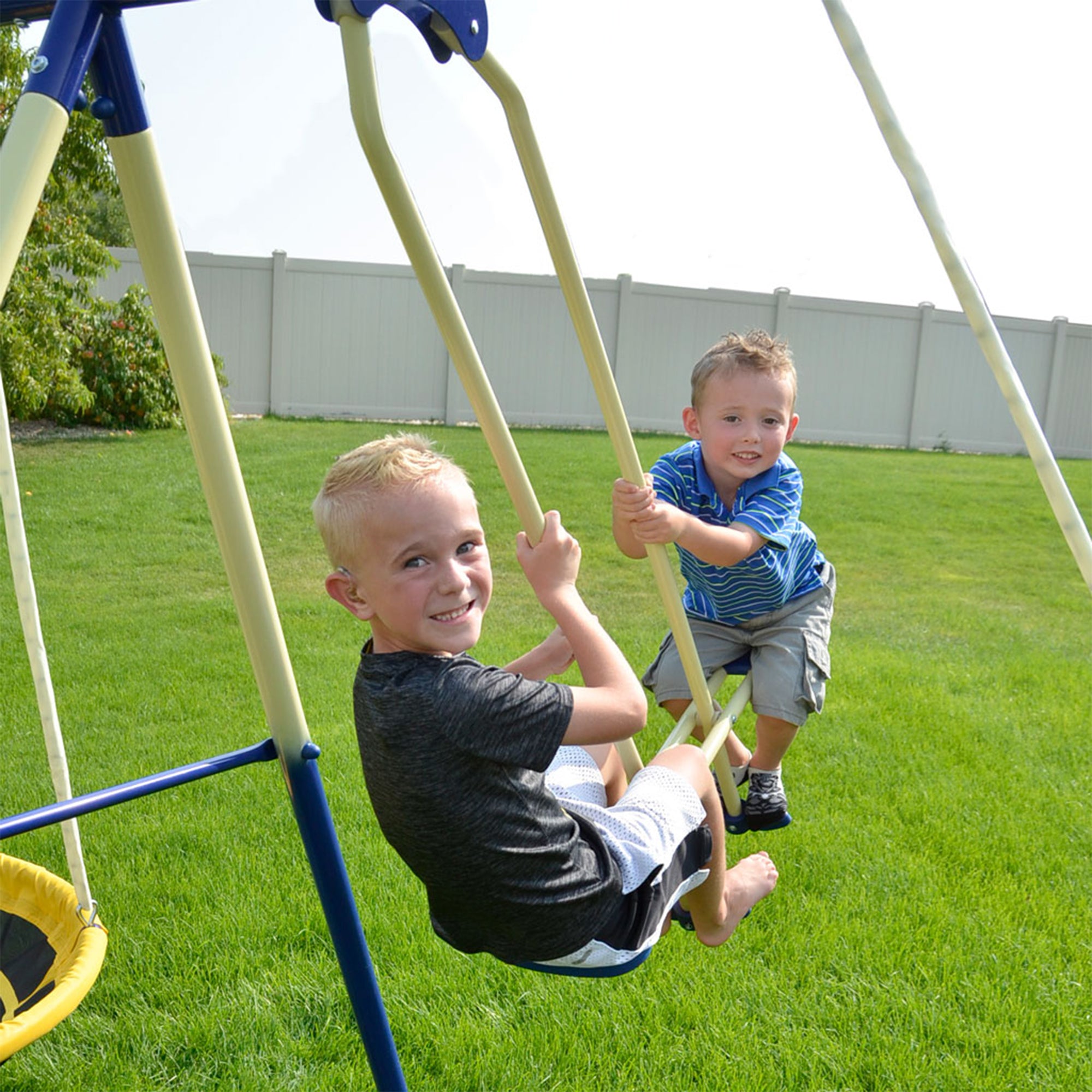Sportspower Super 8 Medium to Large Backyard Fun Heavy Duty Metal Swing Set - VMInnovations
