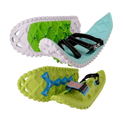 Crescent Moon Eva Foam Adult Snowshoes, Seafoam & KID G Kid's Snowshoes, Green