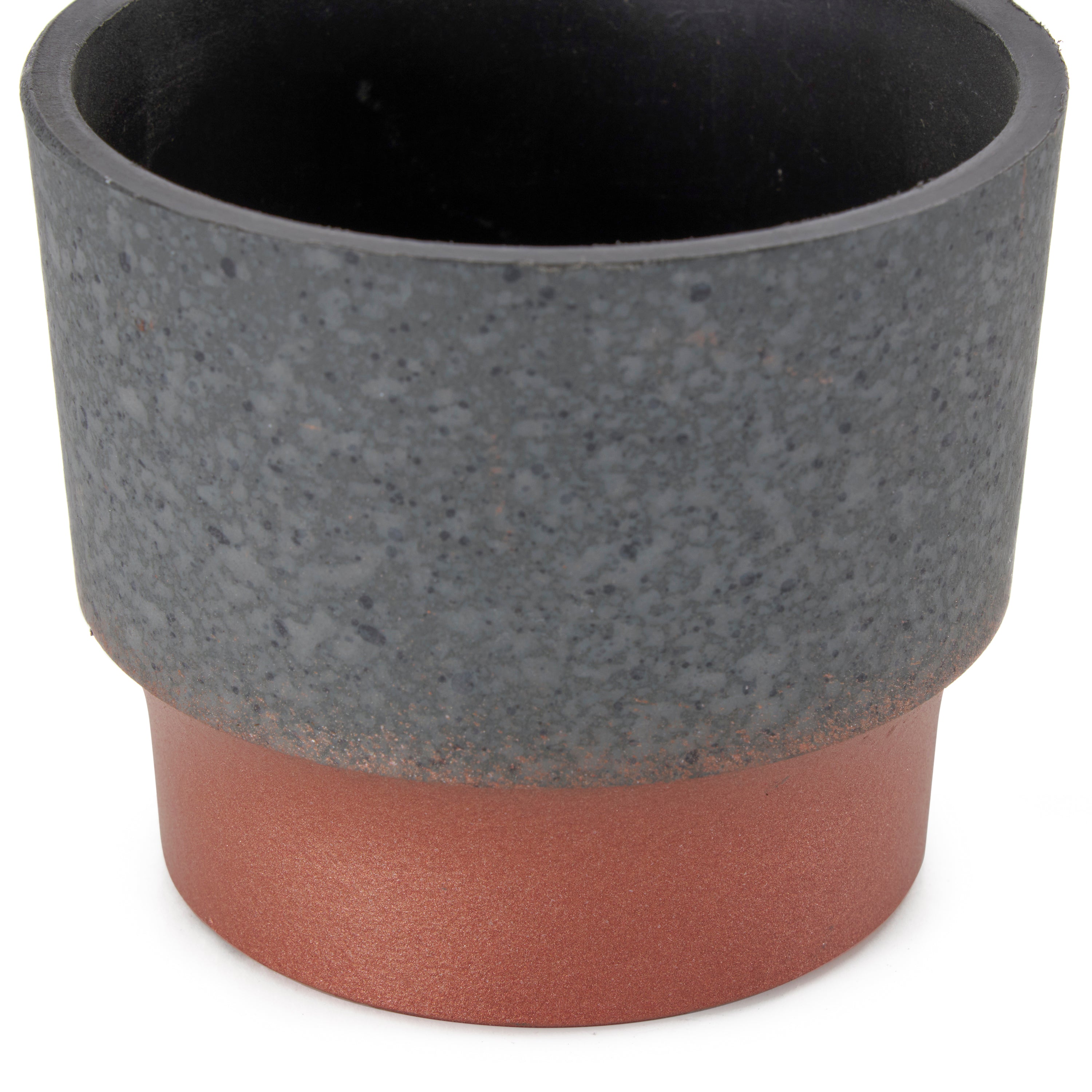 3" Sprite Indoor Succulent Planter Pot, Faux Concrete Copper (Open Box) - VMInnovations