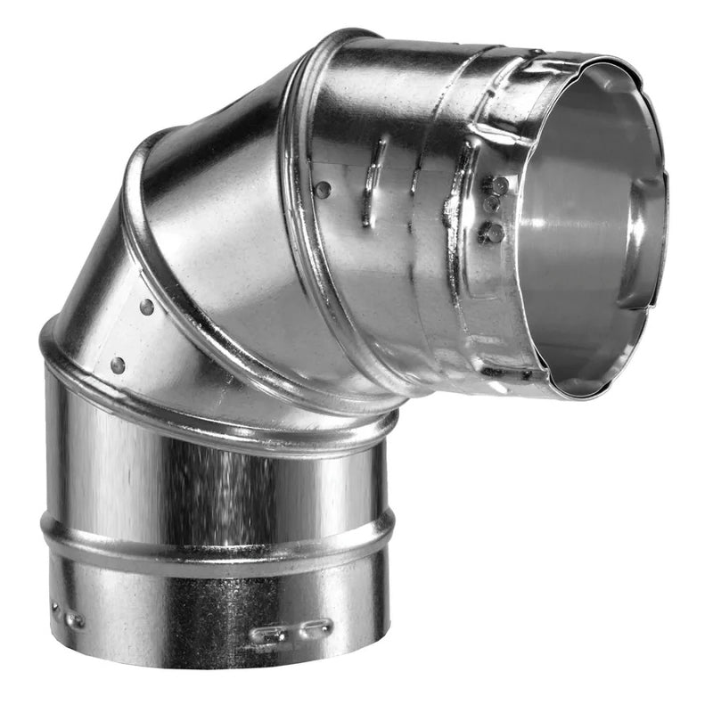 DuraVent 4GVL90 Aluminum Adjustable Type B 90 Degree Gas Vent Elbow, 4 Inch
