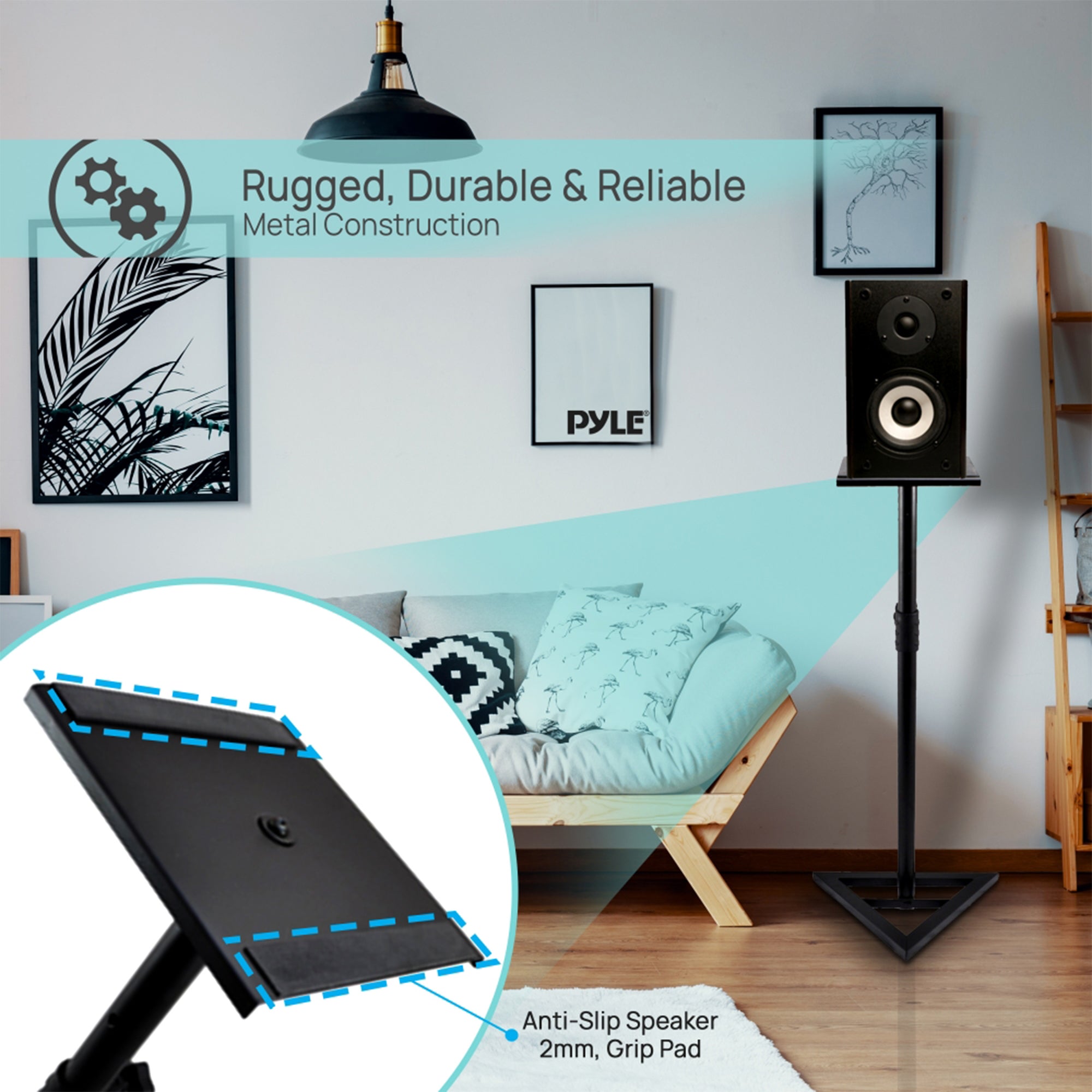 PylePro PSTND35.5 Telescoping Heavy Studio Monitor Speaker Stands (Open Box) - VMInnovations