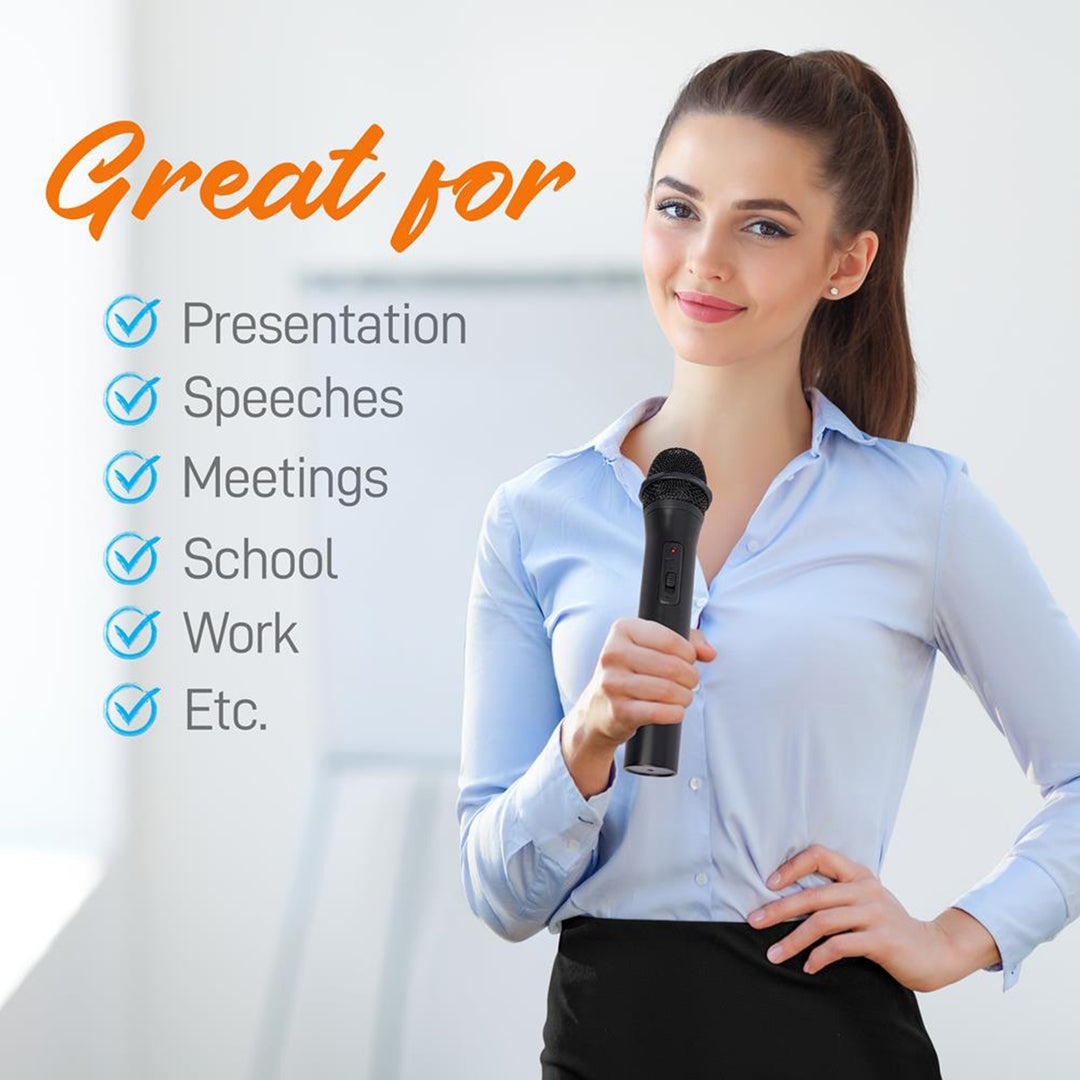 Pyle Fixed Frequency Wireless Handheld Karaoke Microphones with 2 Handheld Mics - VMInnovations