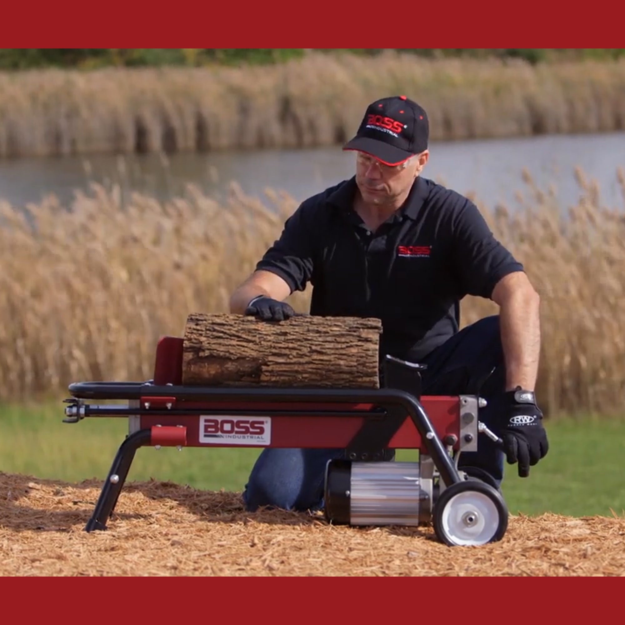 Boss Industrial 7 Ton Lightweight Hydraulic Electric Log Splitter (Open Box) - VMInnovations