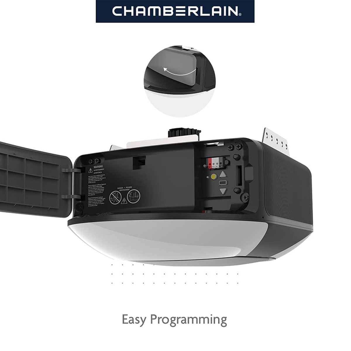 CHAMBERLAIN B6753T Secure View Quiet Garage Opener w/ LED Light and Camera(Used)