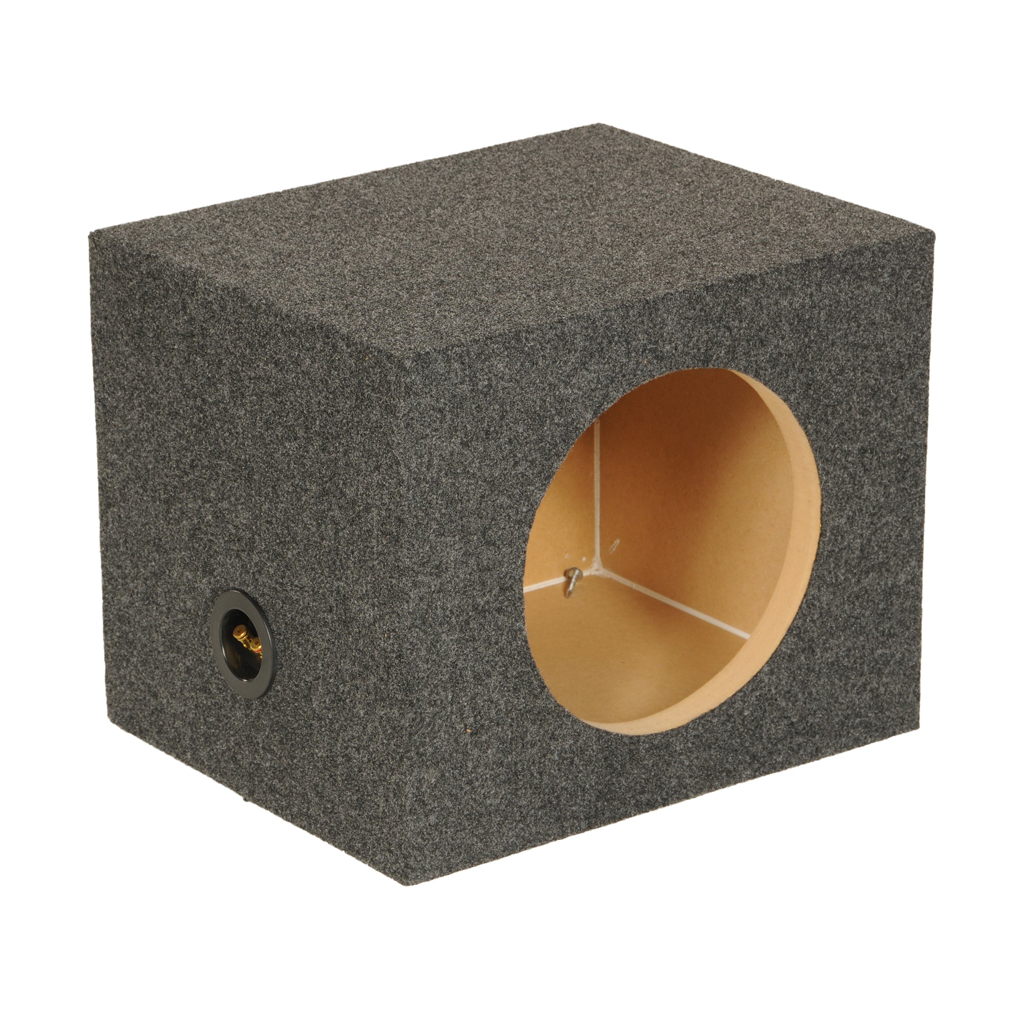 QPower 10" Heavy-Duty Single Sealed Vehicle Subwoofer Enclosure, Gray (Used) - VMInnovations