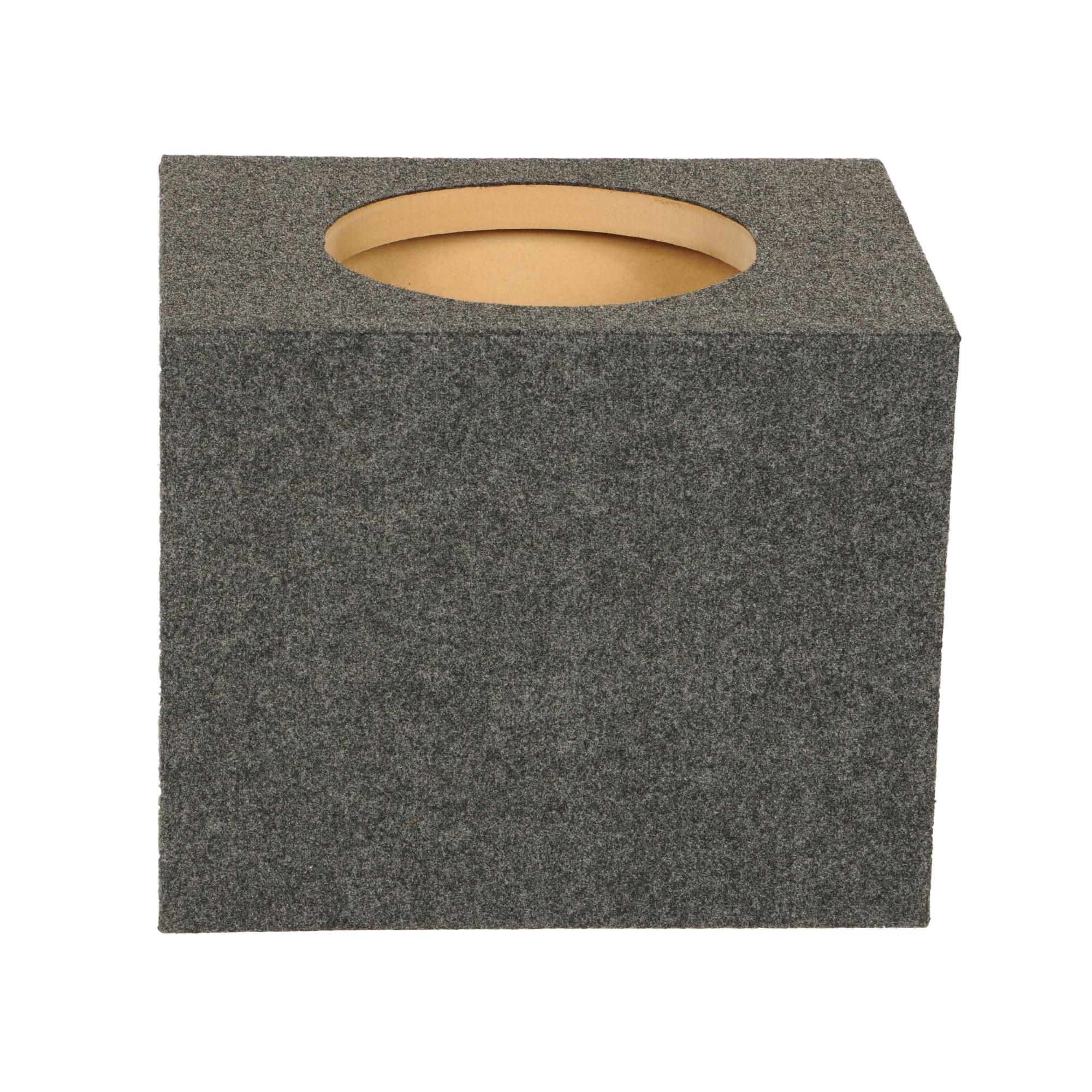 QPower 10" Heavy-Duty Single Sealed Vehicle Subwoofer Enclosure Woofer Box, Gray