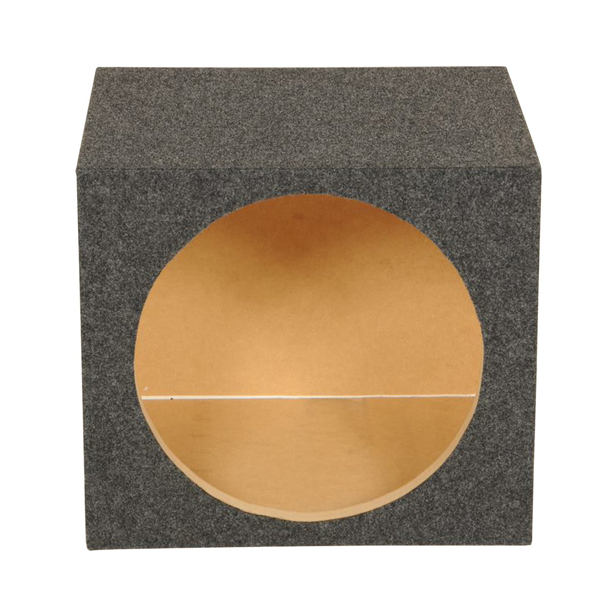 QPower 12" Single Sealed Vehicle Subwoofer Enclosure Woofer Box, Gray (Open Box)