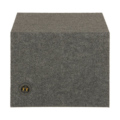 QPower 15" Heavy-Duty Vented Subwoofer Enclosure Woofer Box, Gray (Open Box)