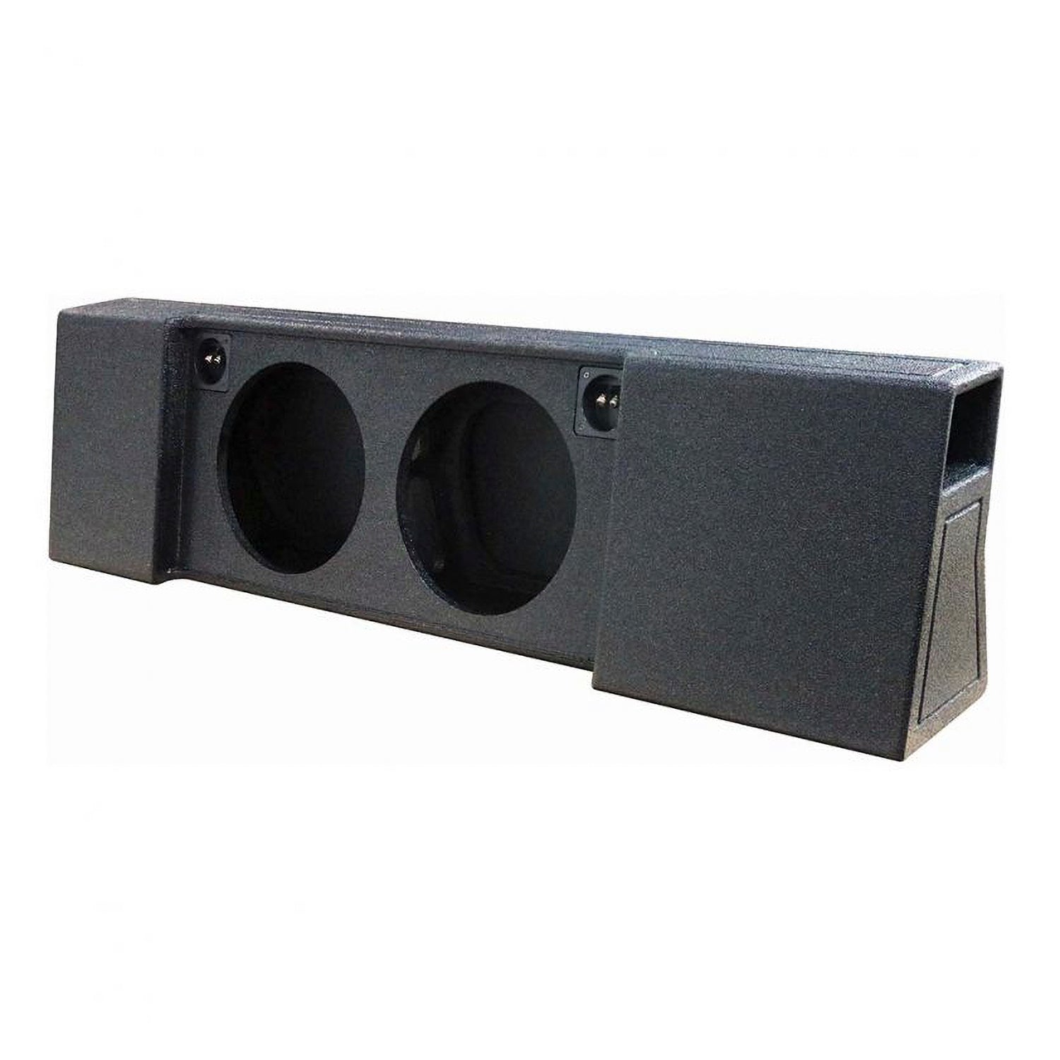 QPower Underseat Downfire Dual 12 In Subwoofer Box for Ford Trucks (Open Box)