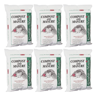 Michigan Peat 5240 Lawn Garden Compost and Manure Blend, 40 Pound Bag (6 Pack)