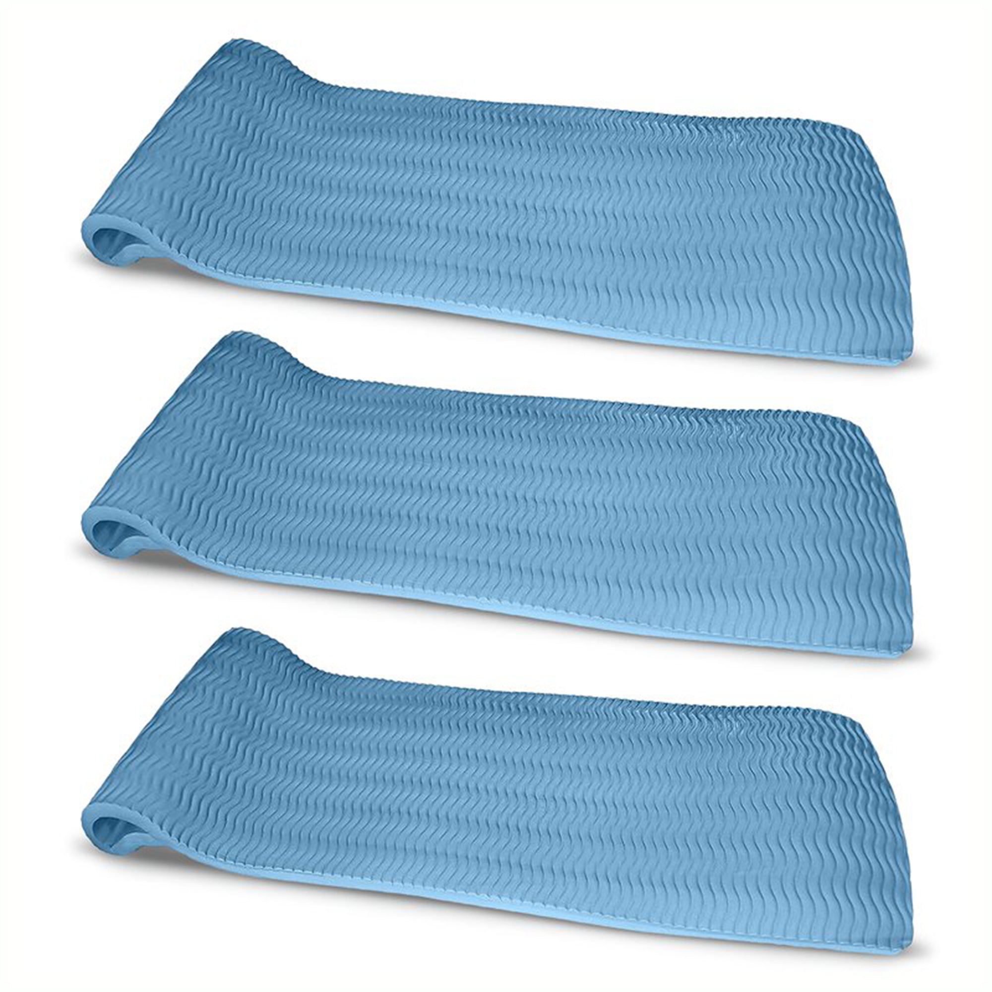 Vos 72" Soft Foam UV Chlorine Resistant Water Pool Float, Barrier Blue (3 Pack) - VMInnovations