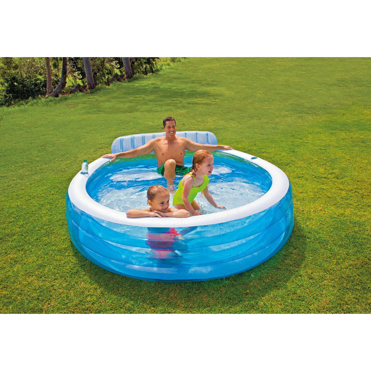 Intex Inflatable Family Lounge Pool w/ Intex Dinosaur Inflatable Kiddie Pool
