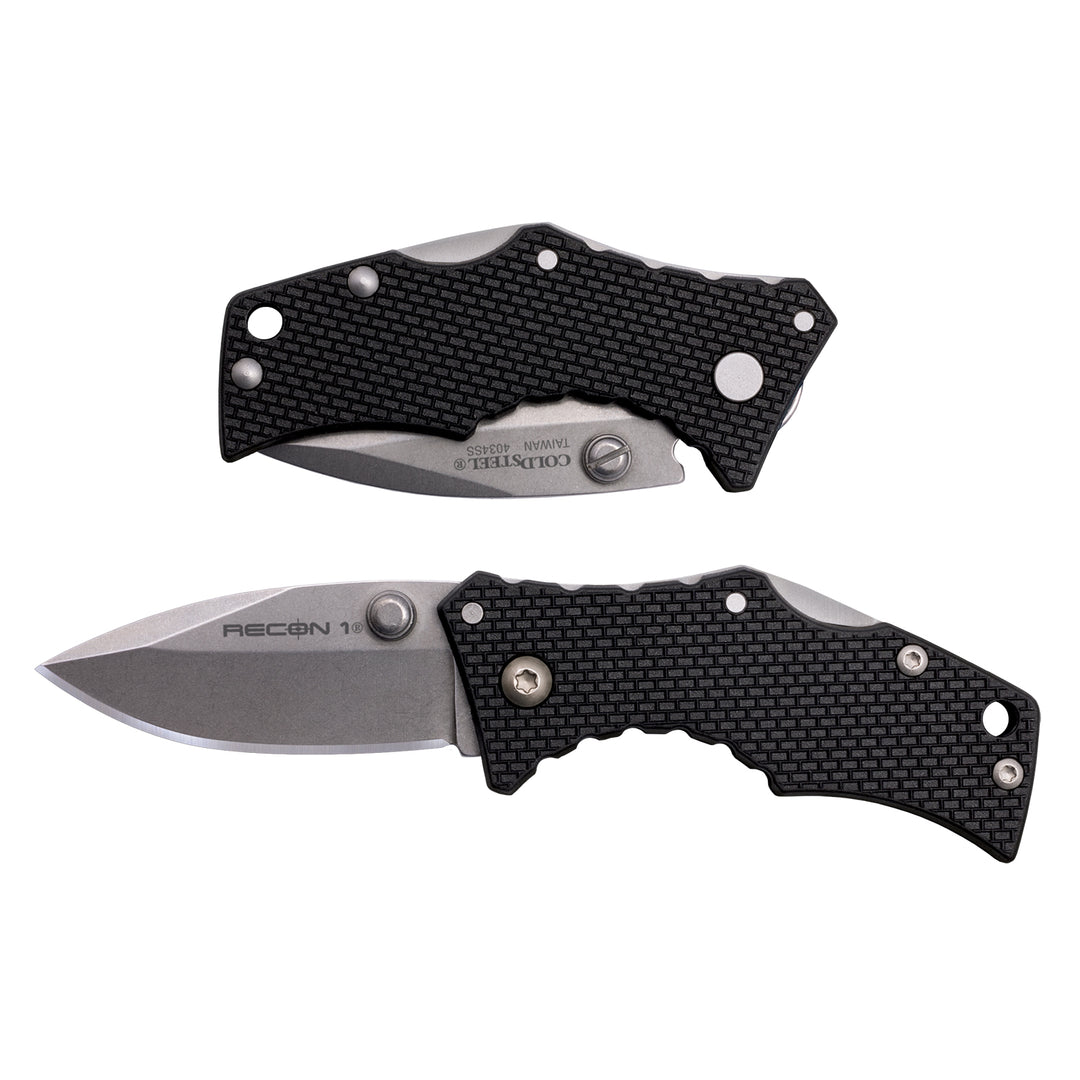 Cold Steel Recon 1 Tactical 2 Inch Micro Spear Point Folding Pocket Knife, Steel - VMInnovations