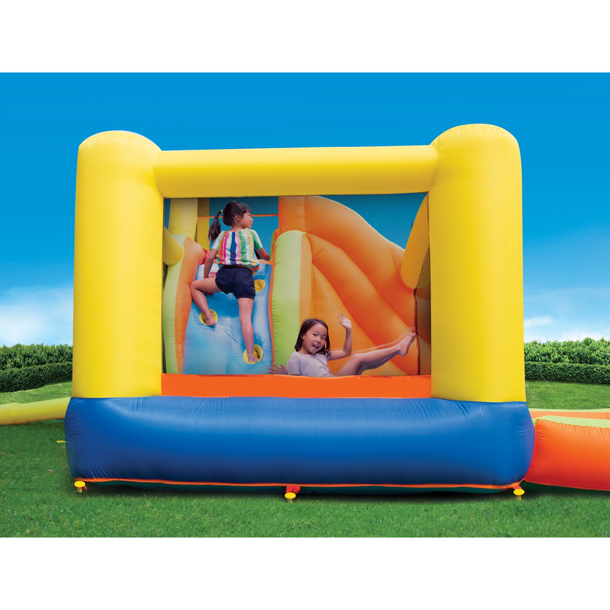 Banzai Sun 'N Splash Fun Inflatable Bounce House and Water Slide w/ Accessories - VMInnovations