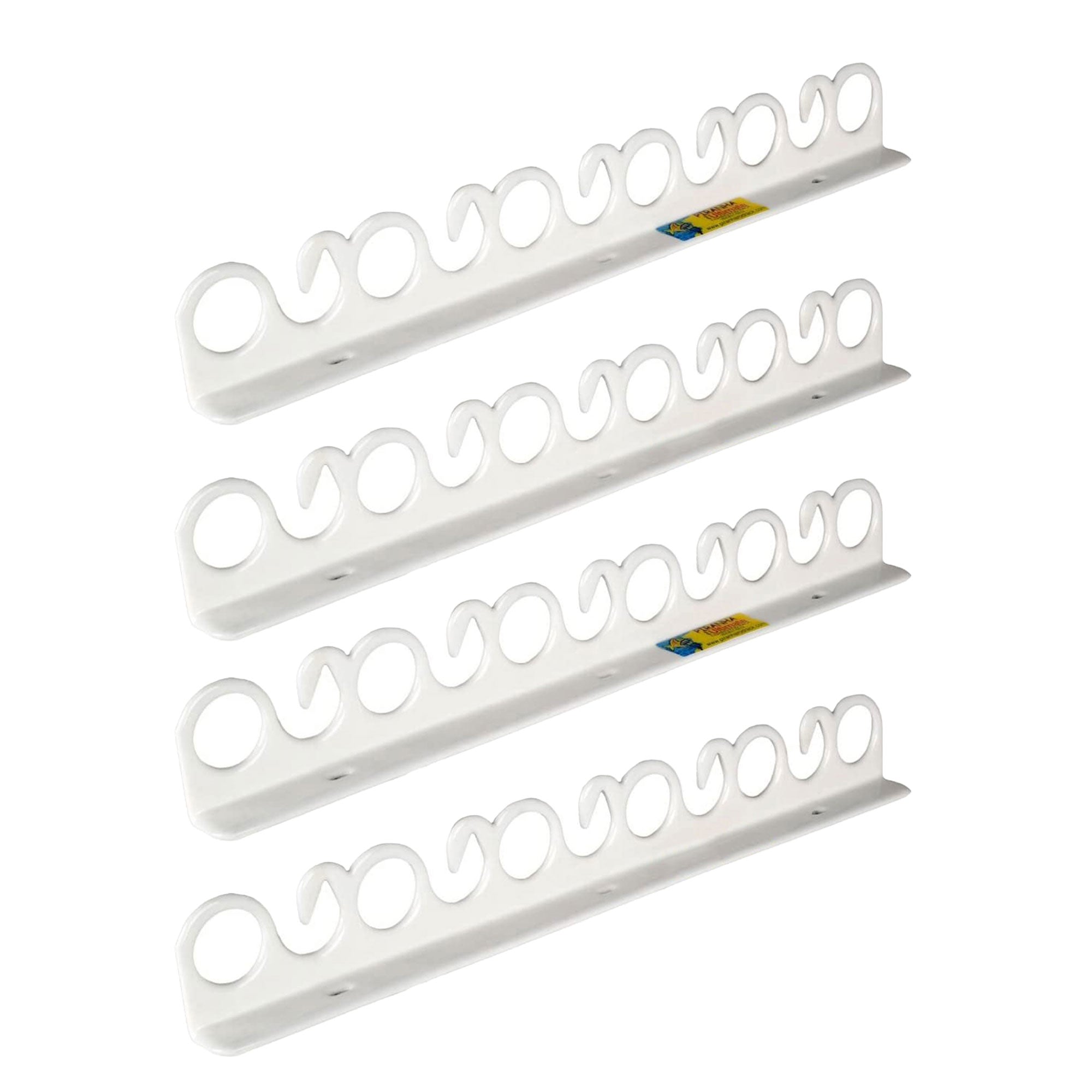 Piranha Original Overhead and Wall Mount Fishing Rod Rack, Holds 11 Rods, 2 Pack - VMInnovations