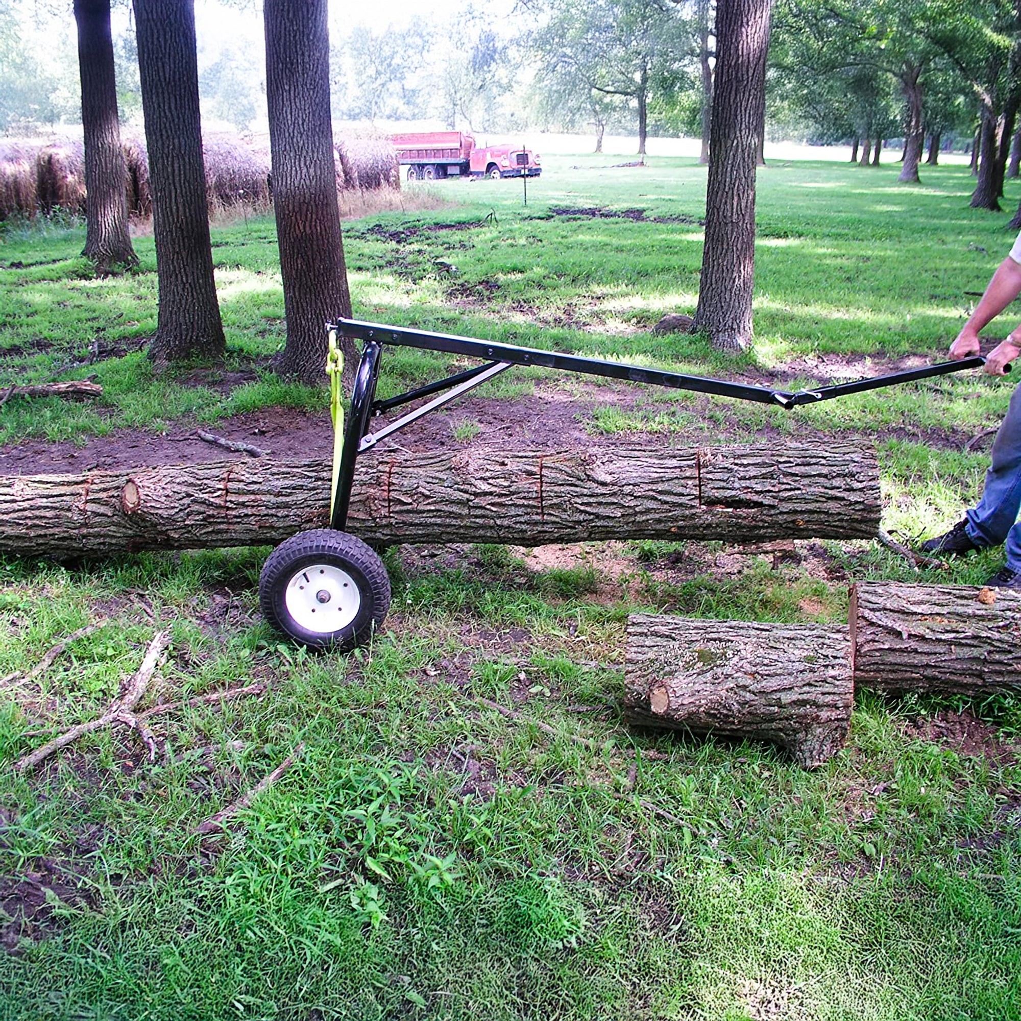 Timber Tuff Steel Log Carrier Dolly, 1000 Pound Capacity with ATV Compatibility - VMInnovations