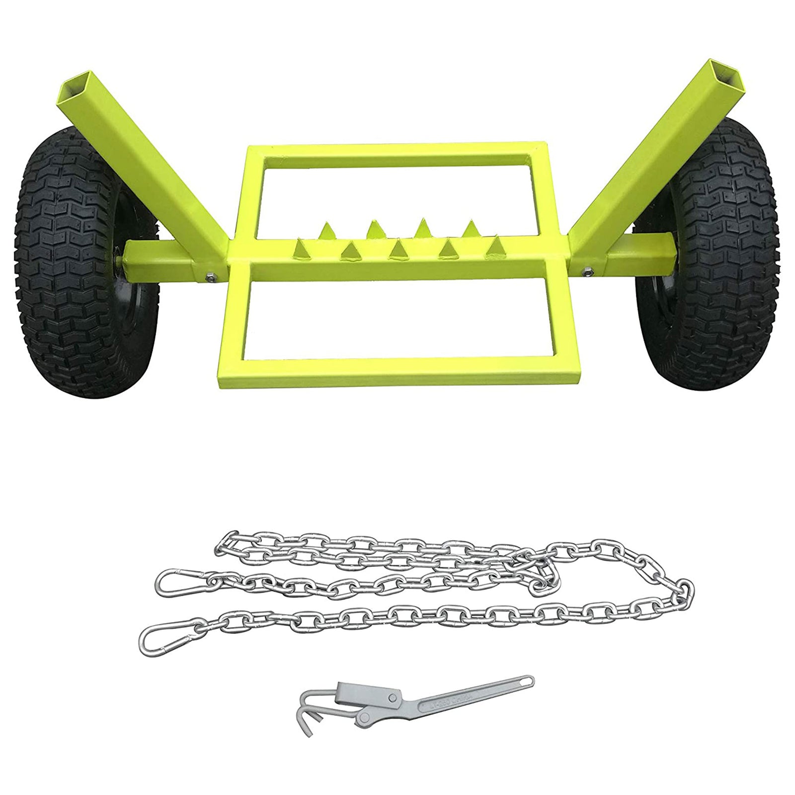 Timber Tuff TMW-83 Heavy Duty Log Dolly with Chain, 1,100 Pound Capacity, Green - VMInnovations