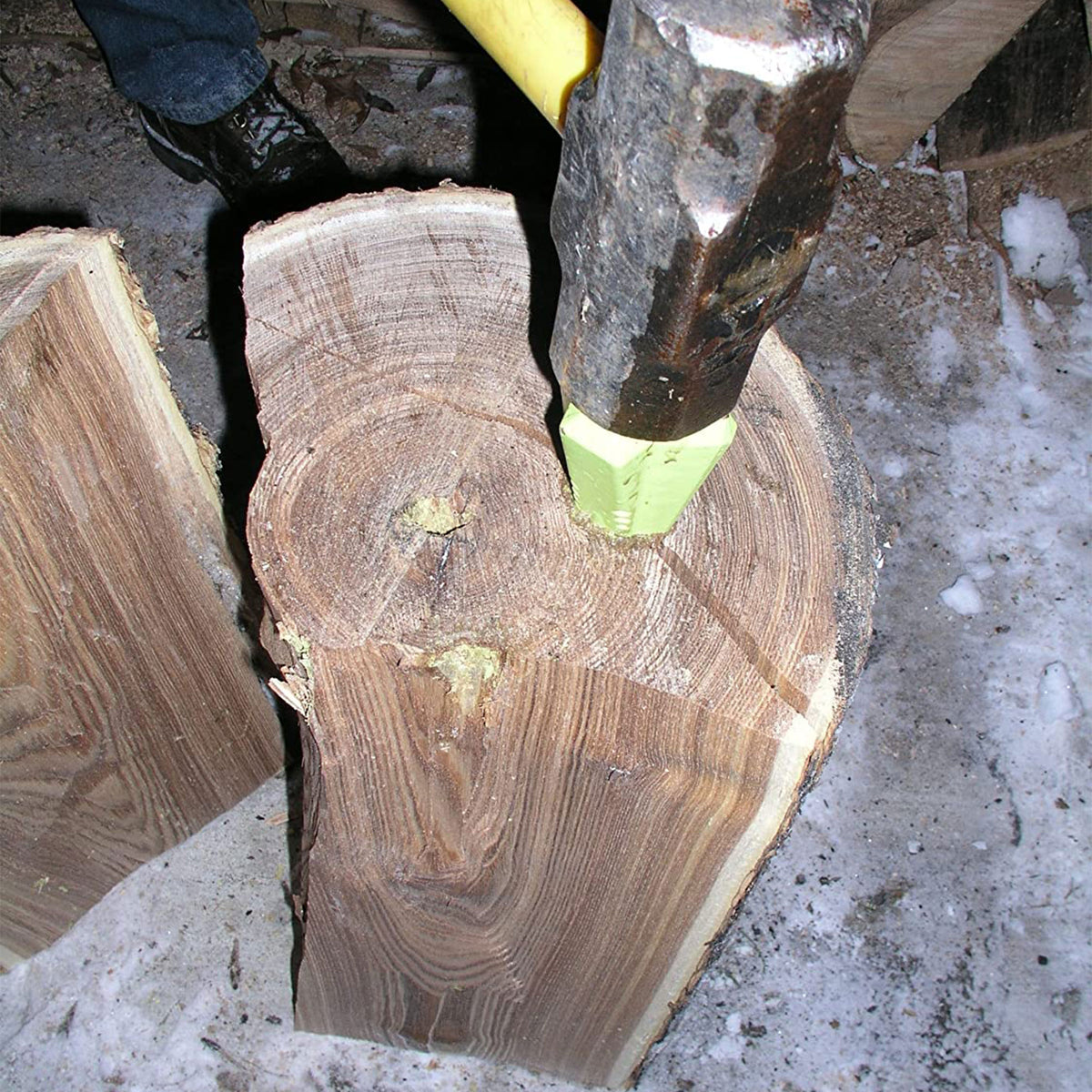 Timber Tuff Timber Blaster 4lb Steel Firewood Splitting Wedge, Green (2 Pack)