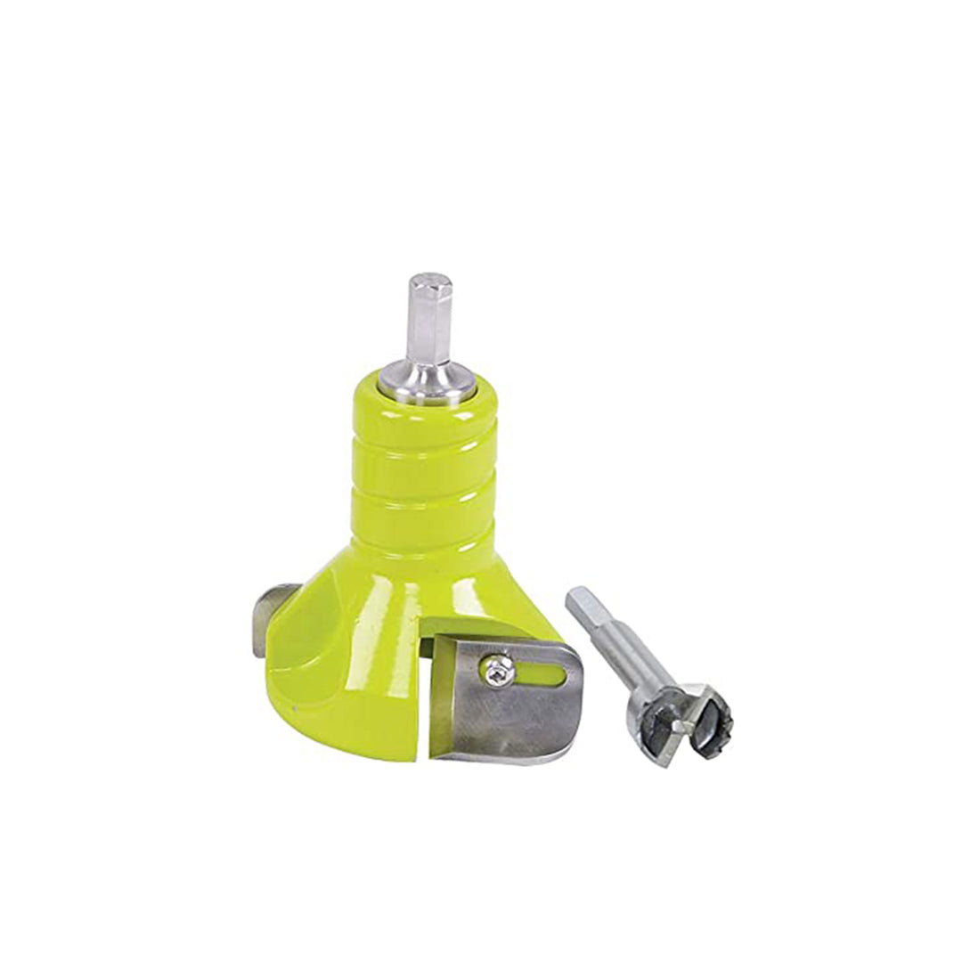 Timber Tuff 3 Piece 1, 1.5, and 2 Inch Tenon Cutter Set with Forstner Bit, Green - VMInnovations