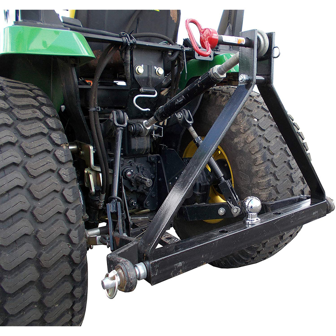 Field Tuff FTF-013PTH 3 Point Triangle Frame Lawn Tractor Trailer Hitch, Black - VMInnovations