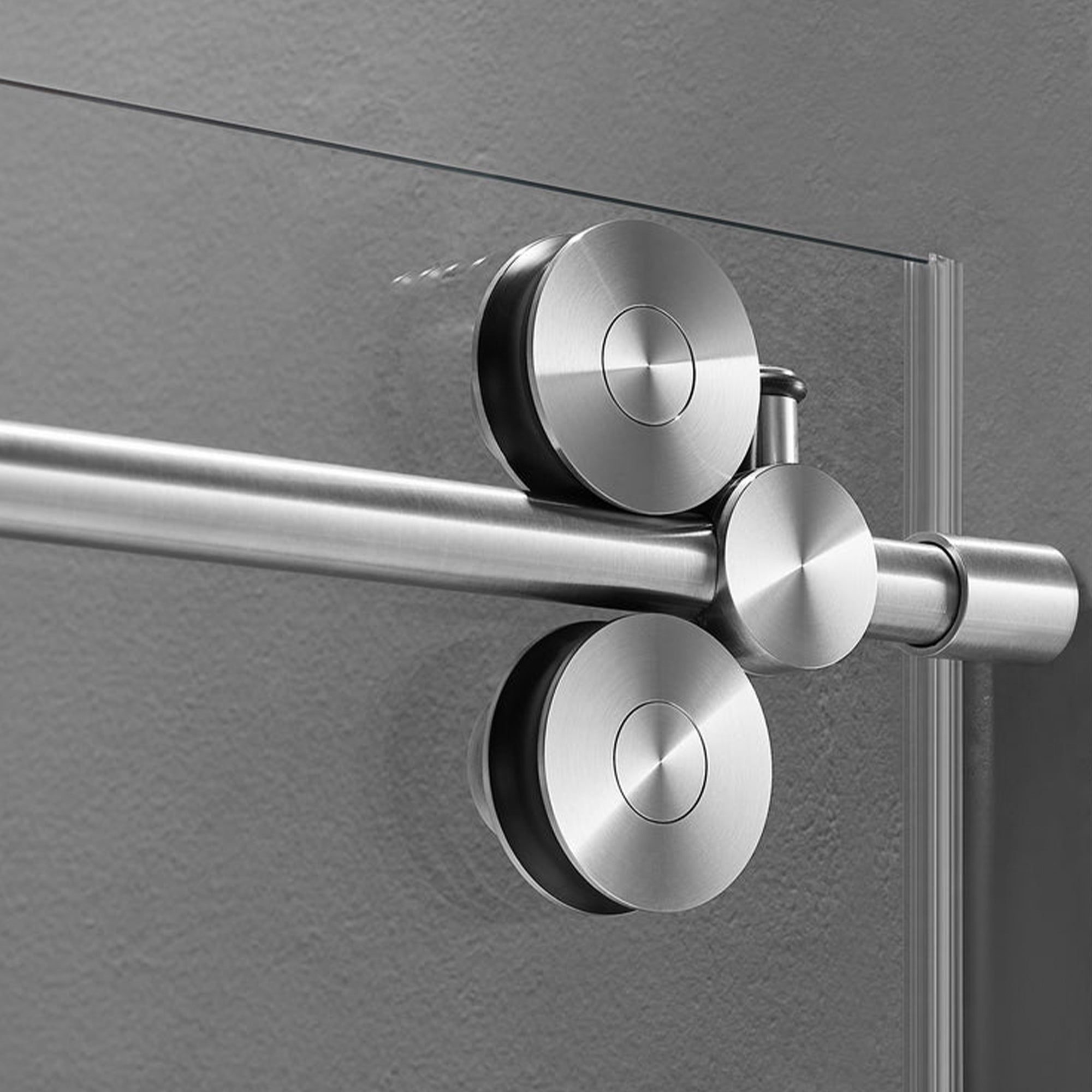Serene Valley 60 x 74" Big Roller Frameless Sliding Shower Door, Brushed Nickel