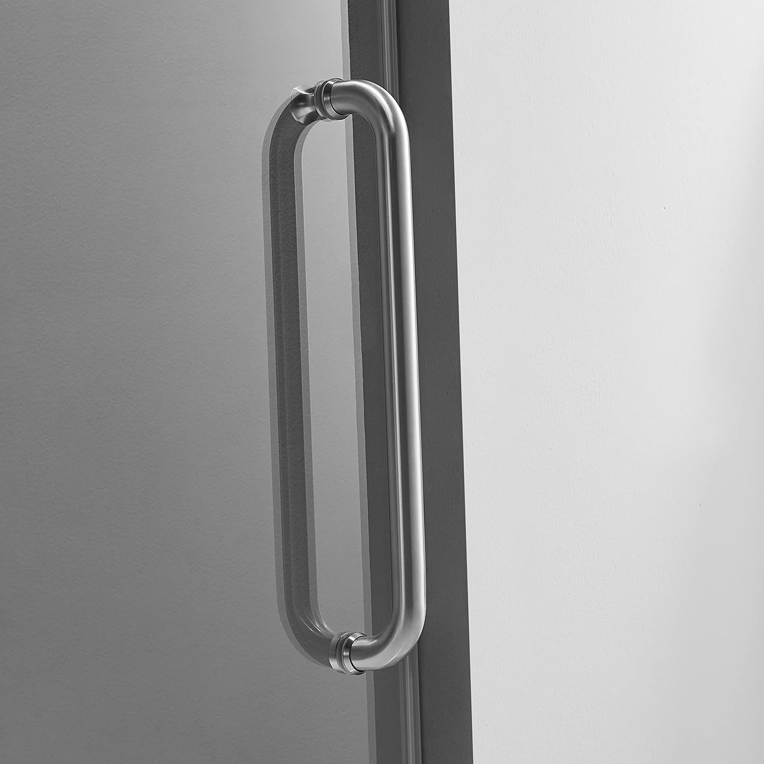 Serene Valley 60 x 66" Big Roller Frameless Sliding Shower Door, Brushed Nickel - VMInnovations