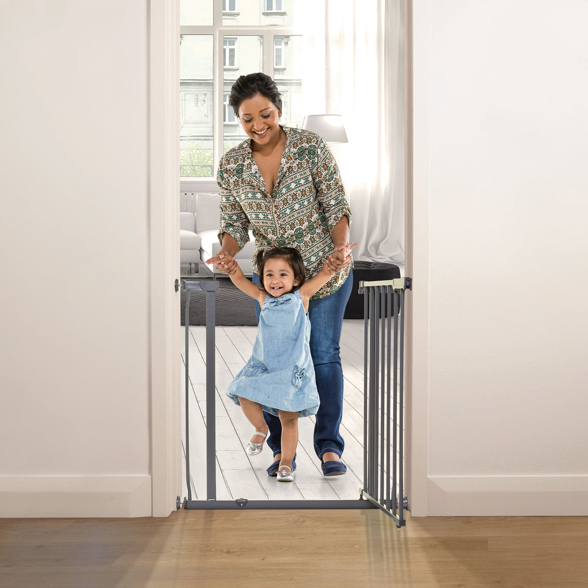 Dreambaby Ava Baby Double Lock Safety Gate for 29.5-33 Inch Openings, Charcoal - VMInnovations