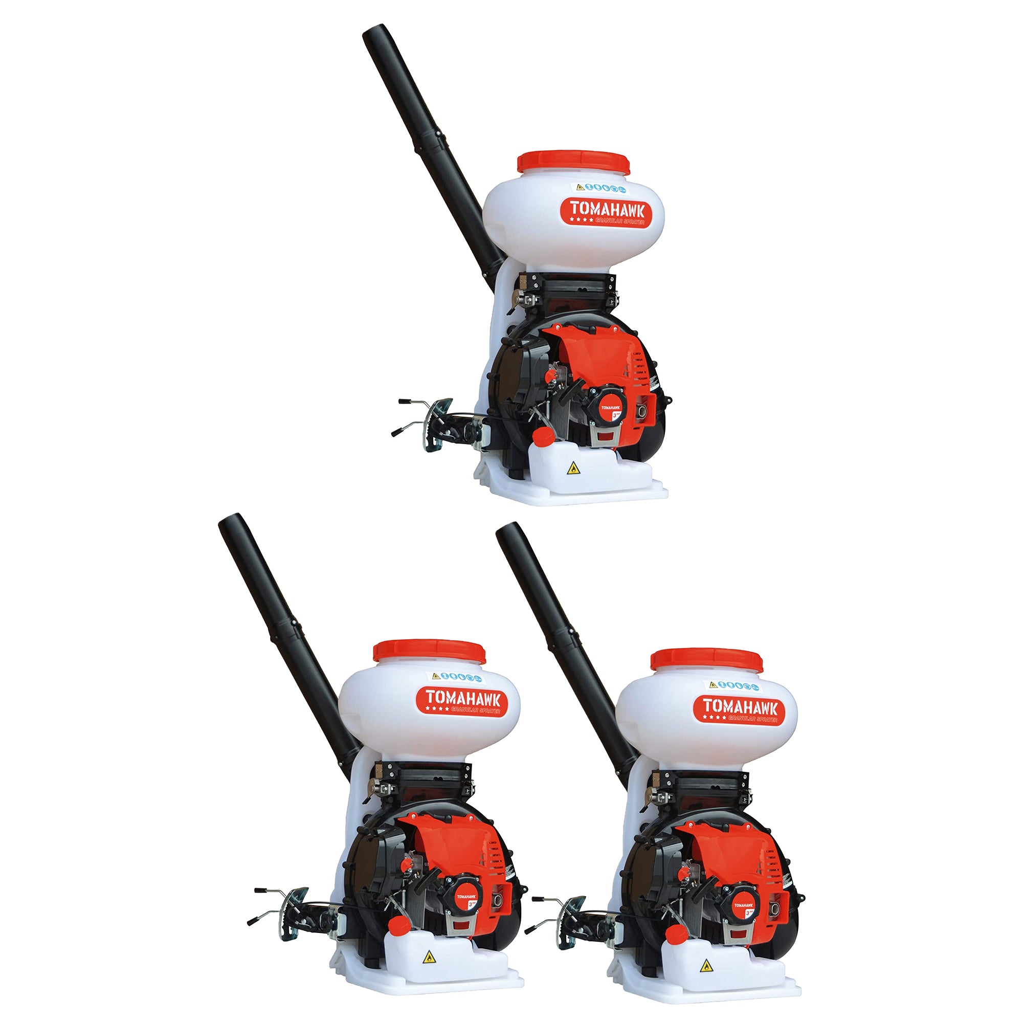 TOMAHAWK Motorized 4 Gal Broadcast Fertilizer Spreader, Spreader Only (3 Pack) - VMInnovations