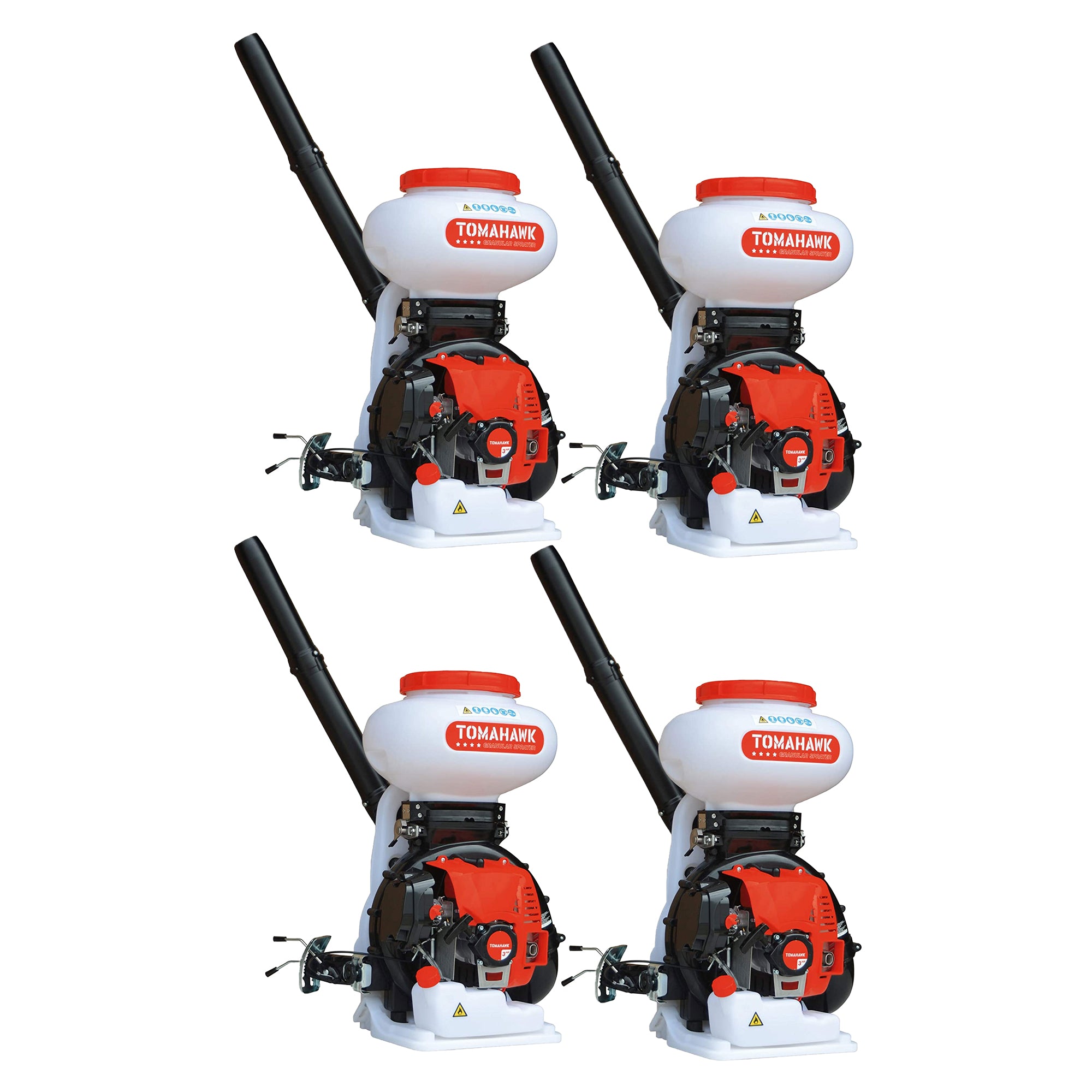 TOMAHAWK Motorized 4 Gal Broadcast Fertilizer Spreader, Spreader Only (4 Pack) - VMInnovations
