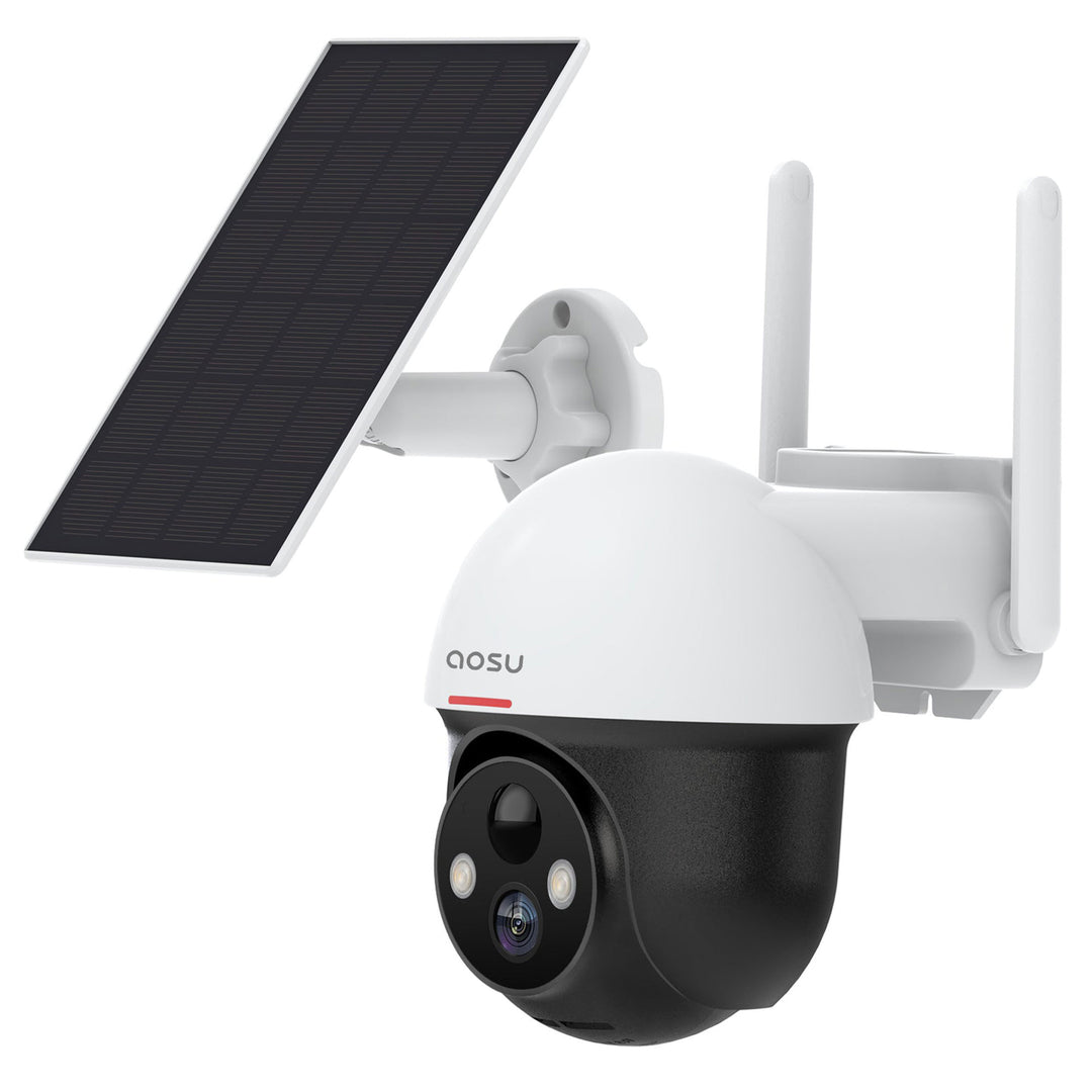 DEKCO Outdoor Solar Home Security Dome Camera w/ WiFi & Motion Alarm (2 Pack) - VMInnovations