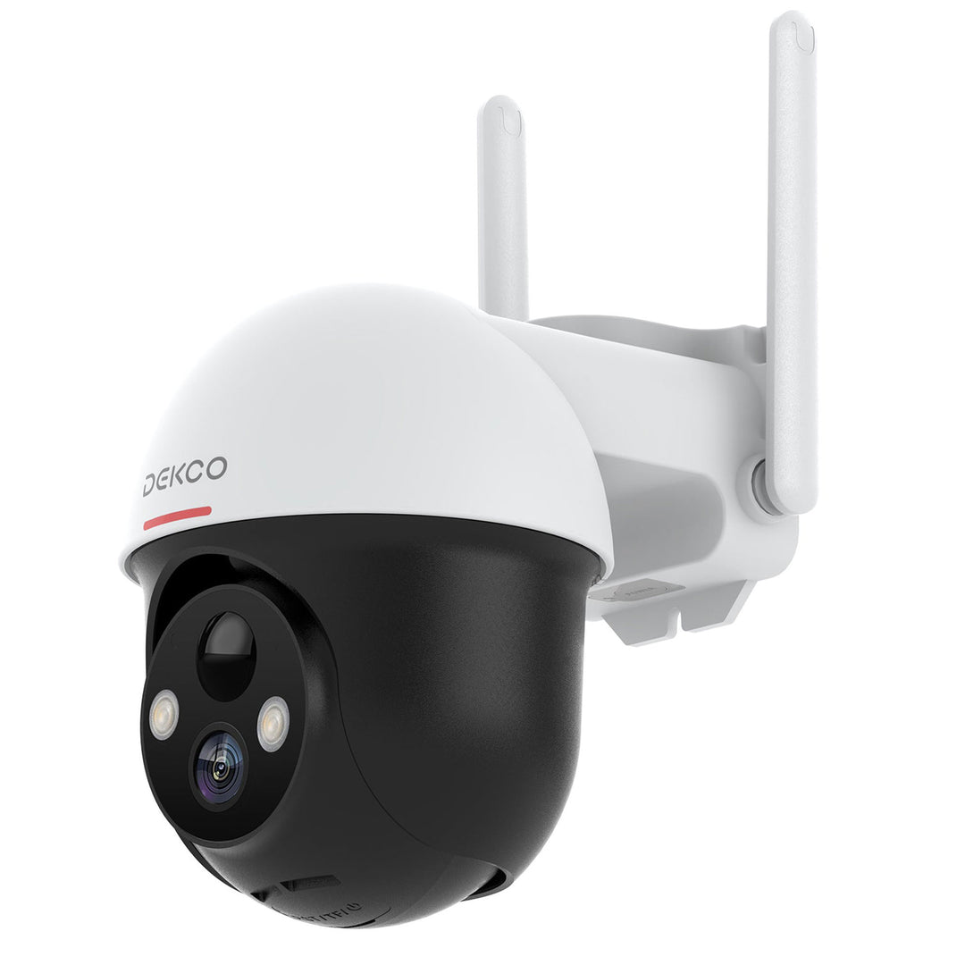 DEKCO Outdoor Solar Home Security Dome Camera w/ WiFi & Motion Alarm (2 Pack) - VMInnovations
