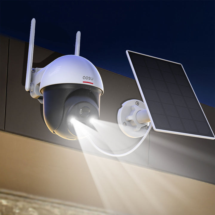 DEKCO Outdoor Solar Home Security Dome Camera w/ WiFi & Motion Alarm (2 Pack) - VMInnovations