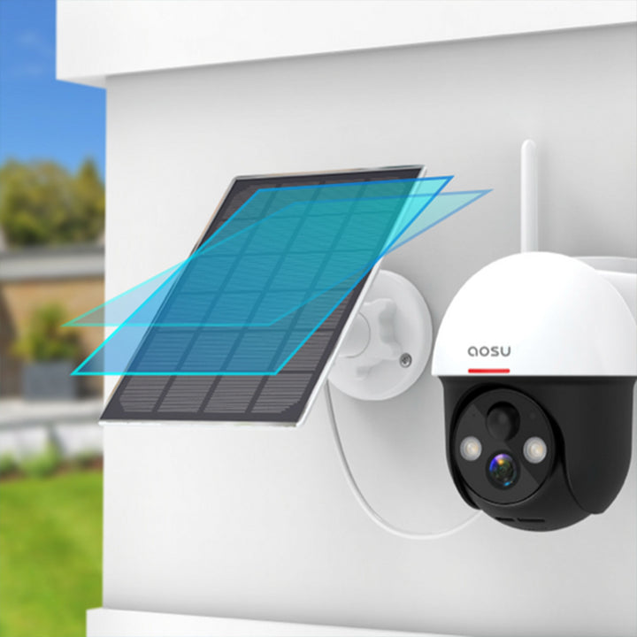 DEKCO Outdoor Solar Home Security Dome Camera w/ WiFi & Motion Alarm (2 Pack) - VMInnovations