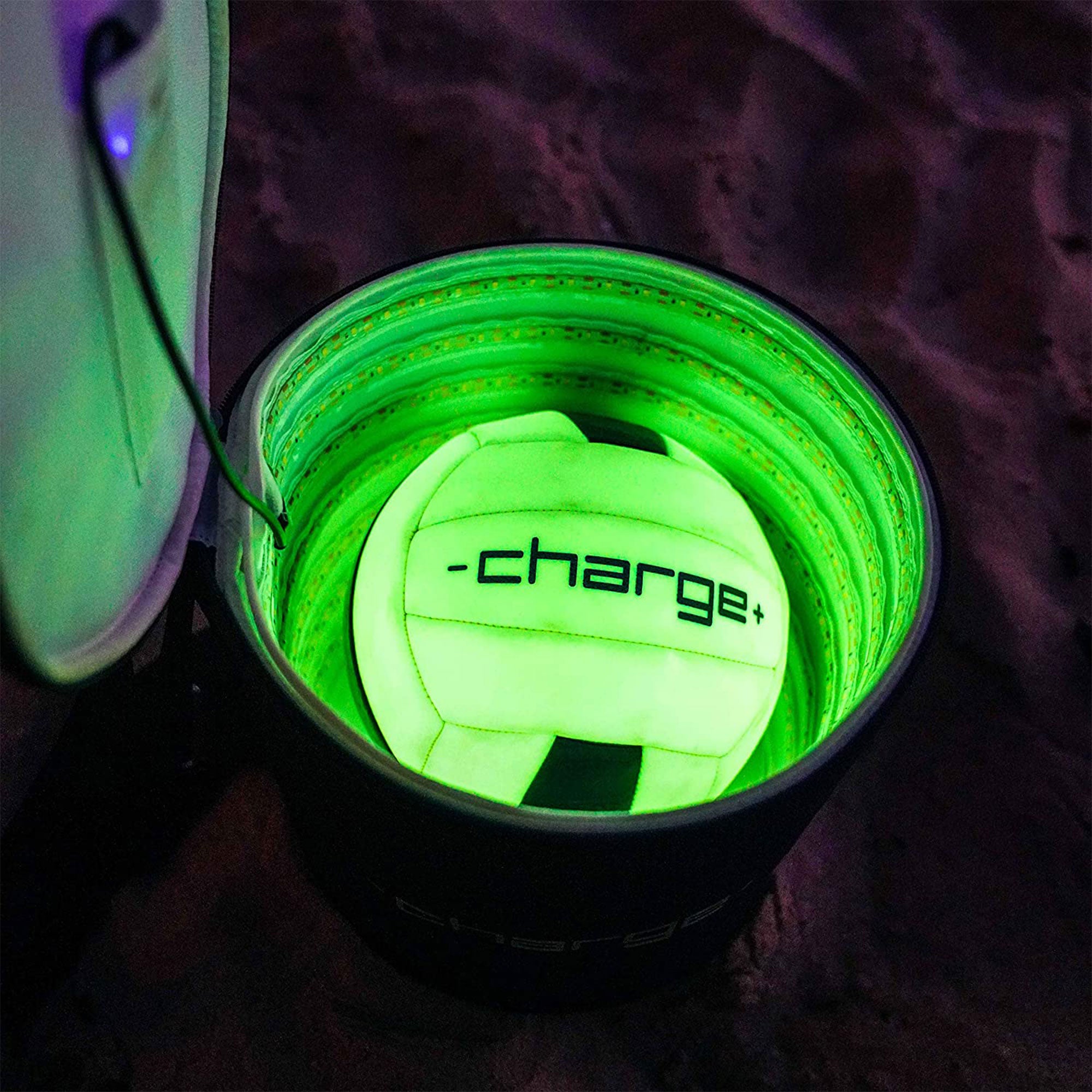 Chargeball Glow In The Dark Volleyball PRO Kit with LED Charging & Carrying Bag - VMInnovations