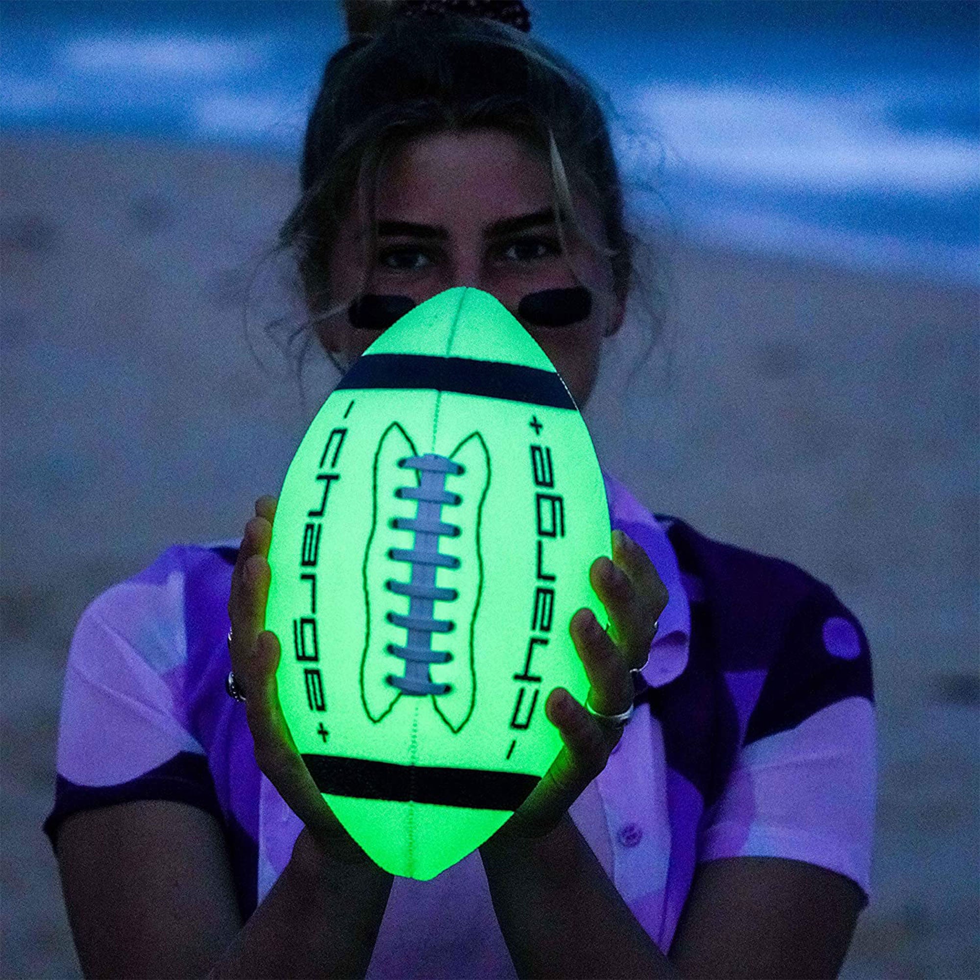 Chargeball Glow in the Dark Football PRO Kit and Regulation Baseball, 2 Pack - VMInnovations