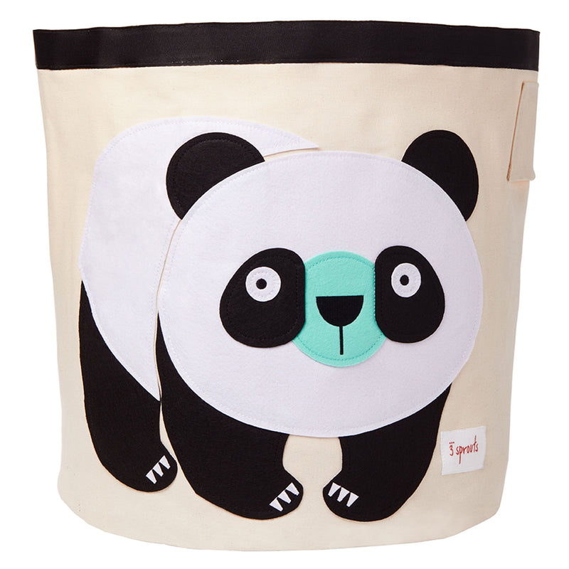 3 Sprouts Baby and Toddlers Canvas Storage Bin Basket for Laundry & Toys, Panda