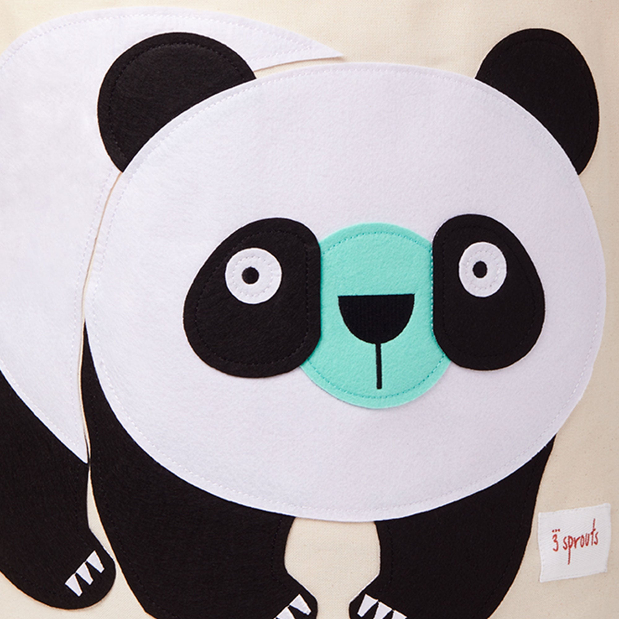 3 Sprouts Foldable Storage Cube Bin Box & Canvas Laundry Bin Basket, Panda Bear