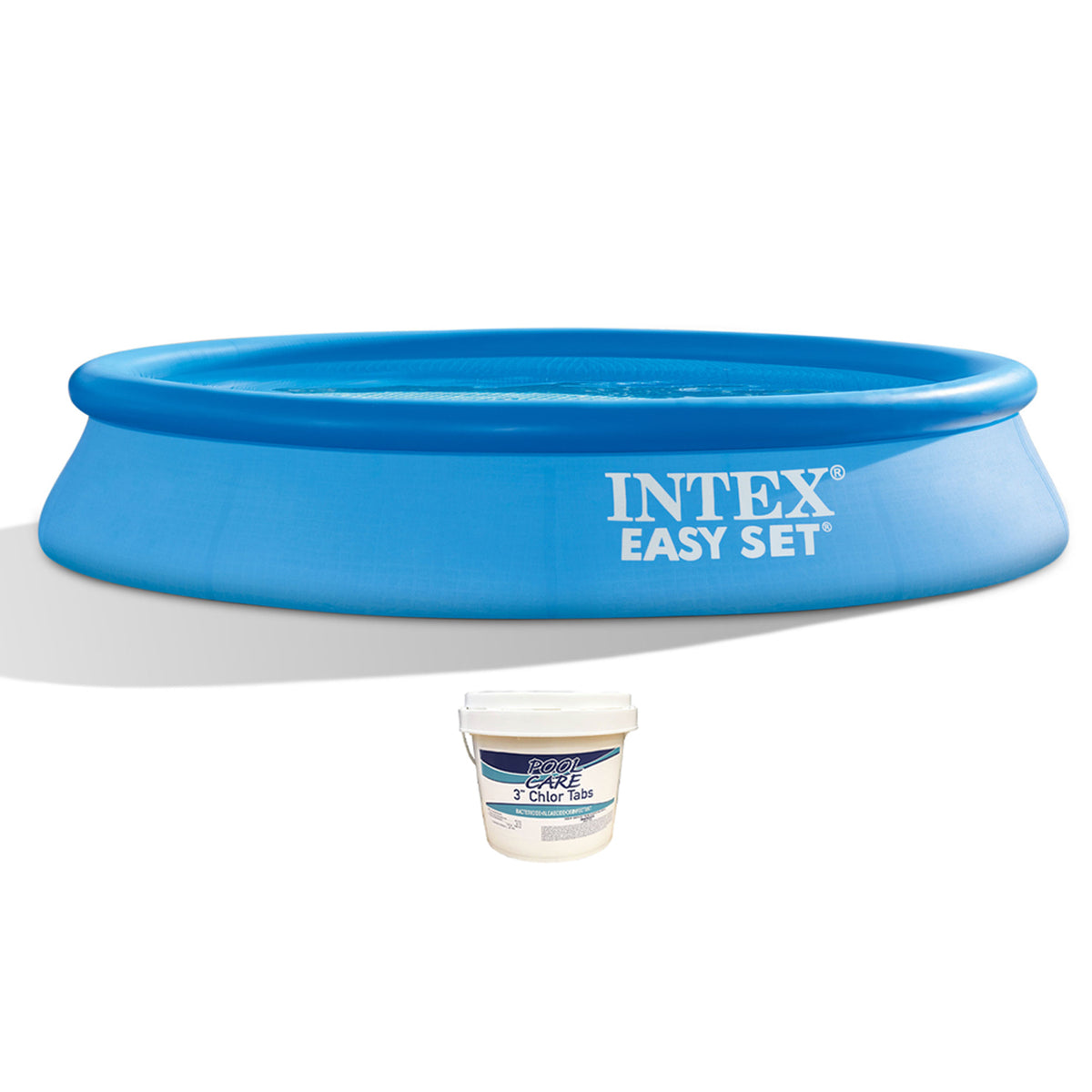 Intex 28116EH 10 X 24 Inch Easy Set Inflatable Swimming Pool & Chlorine Tabs