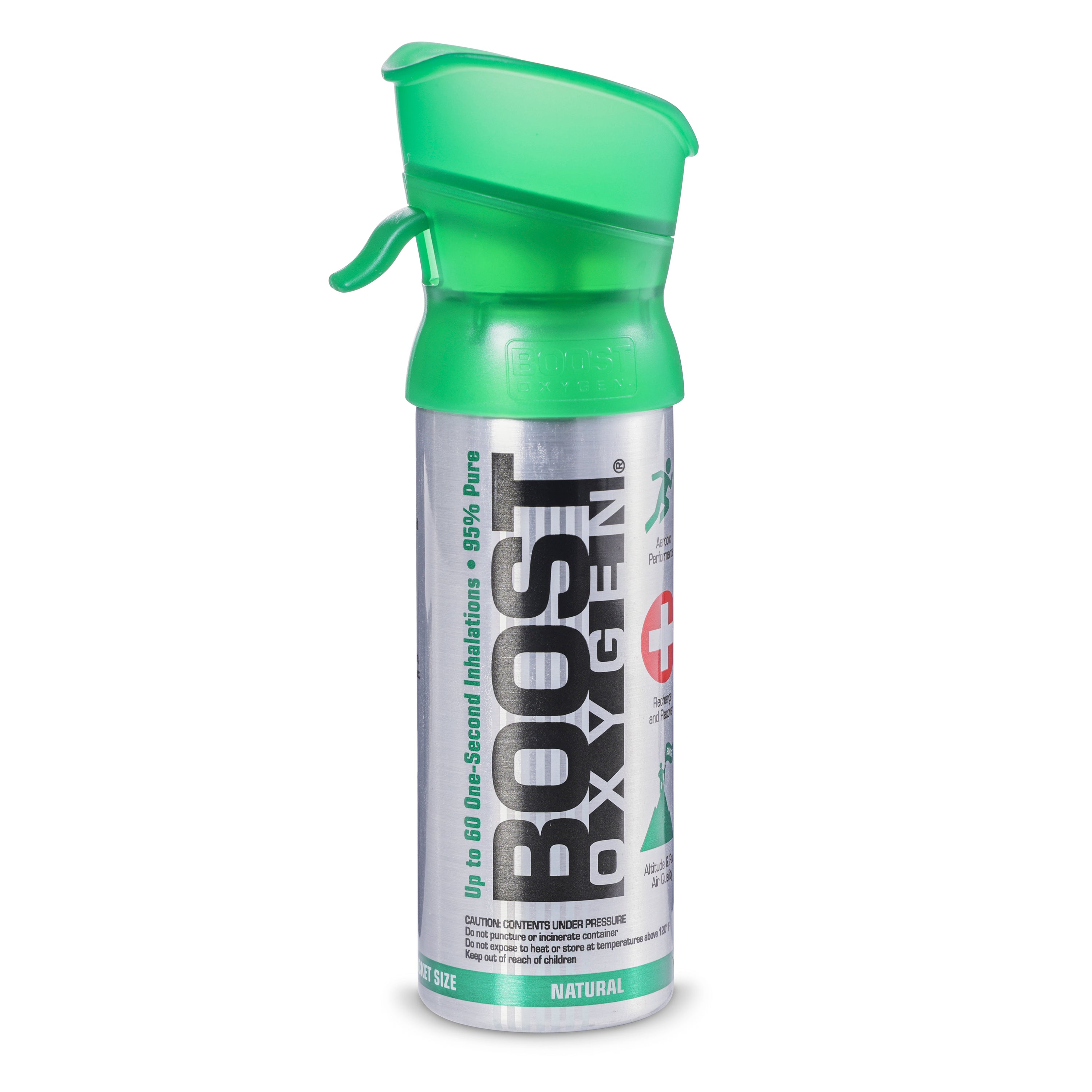 Boost Oxygen 3L Pocket Sized Canned Oxygen Bottle w/Mouthpiece, Natural (9 Pack)
