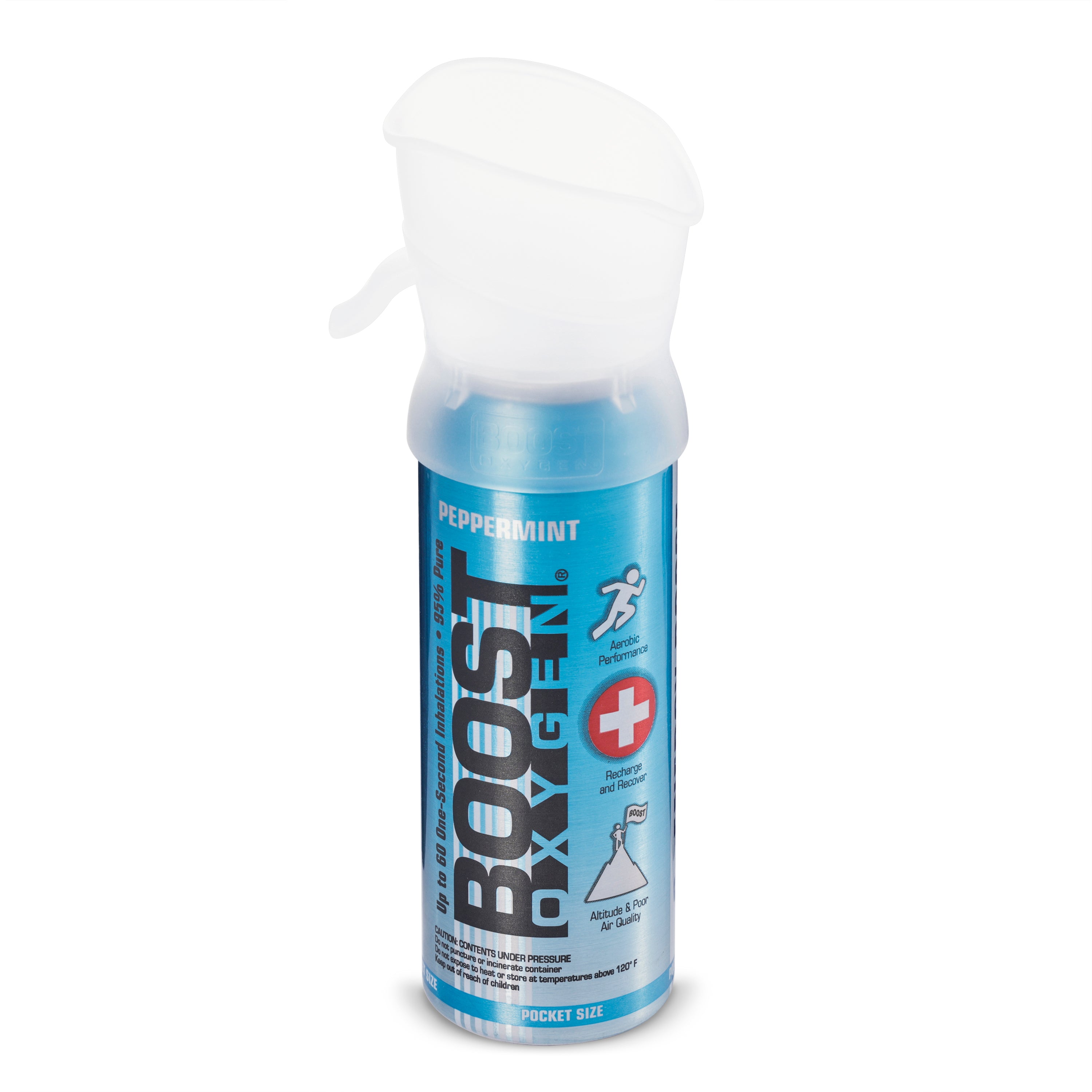 Boost Oxygen 3L Pocket Sized Canned Oxygen with Mouthpiece, Peppermint (48 Pack) - VMInnovations