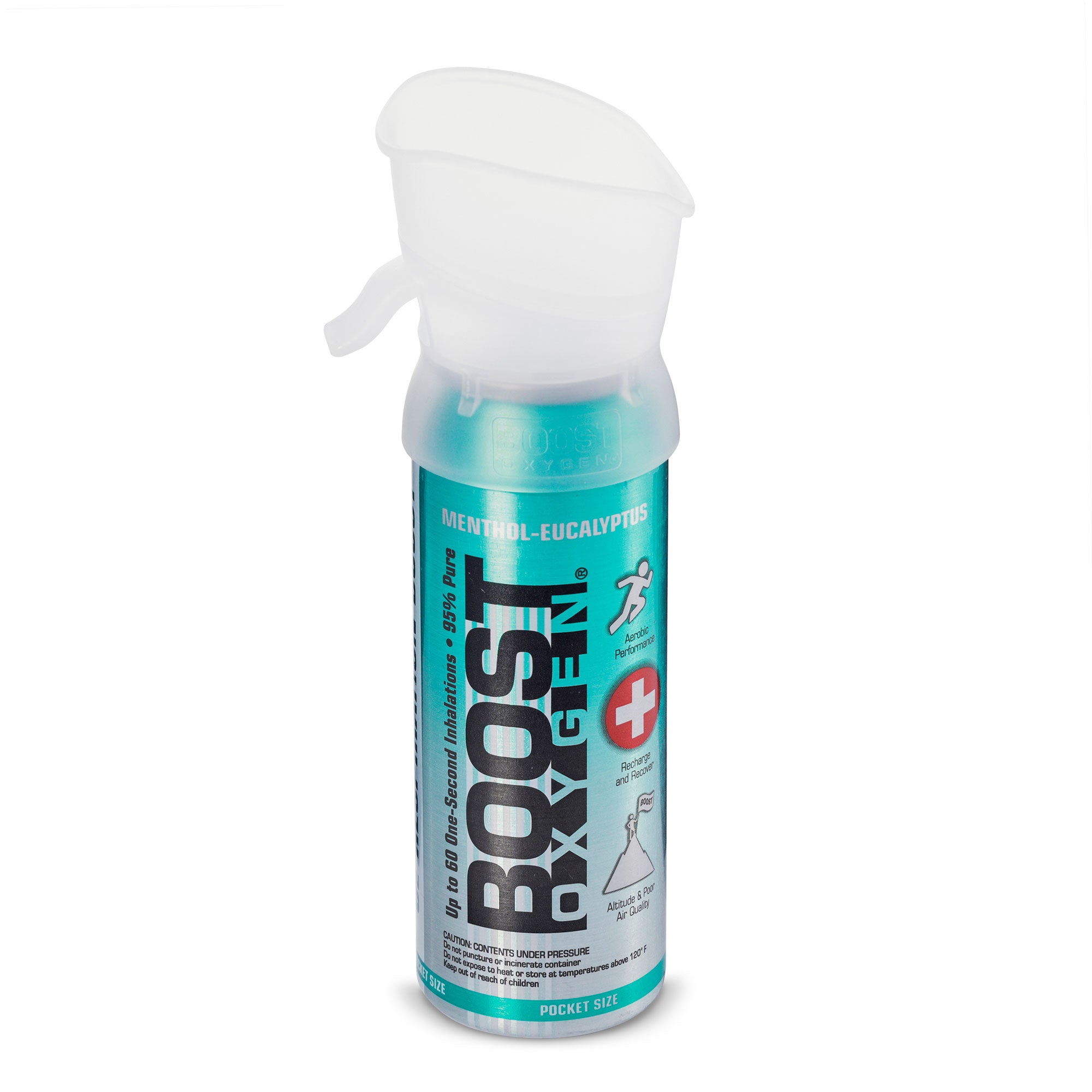 Boost Oxygen 3 Liter Pocket Sized Canned Oxygen w/Mouthpiece, Menthol Eucalyptus - VMInnovations