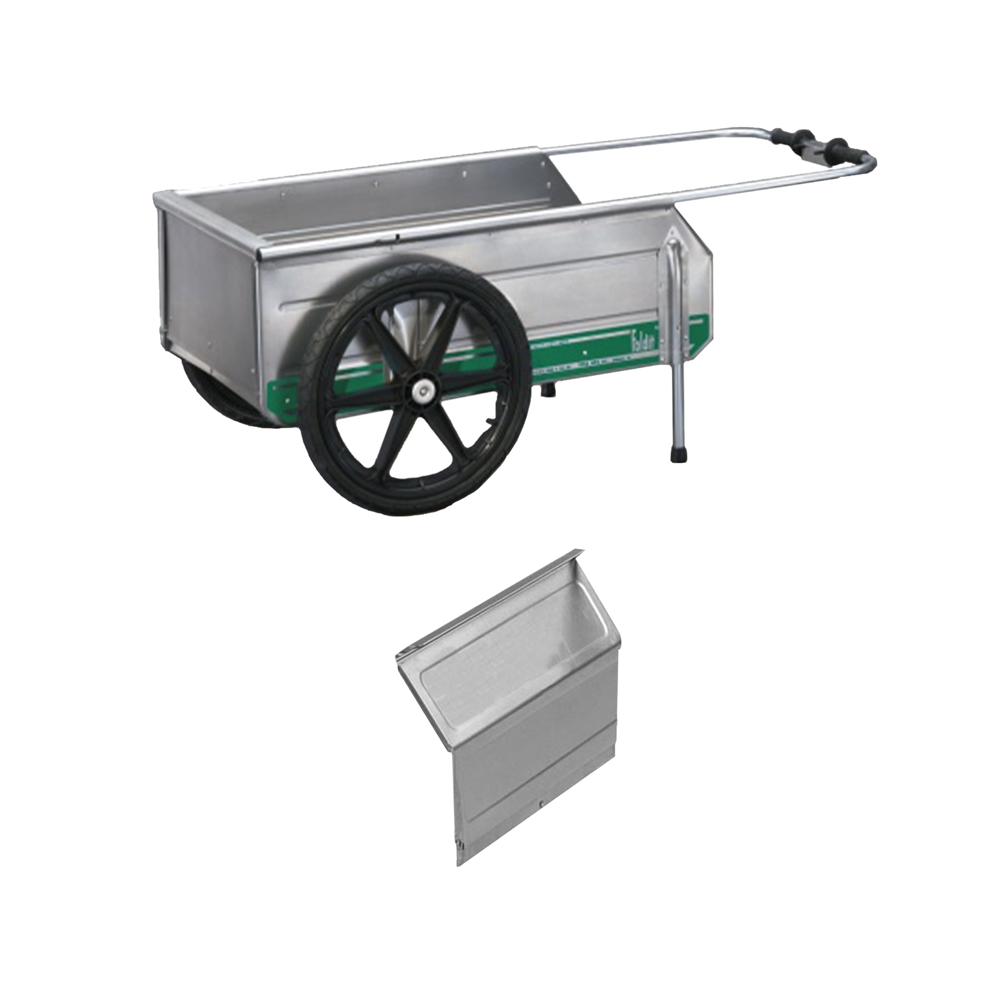 Tipke Manufacturing Company Foldit Green Stripe Folding Cart with Rear Gate - VMInnovations
