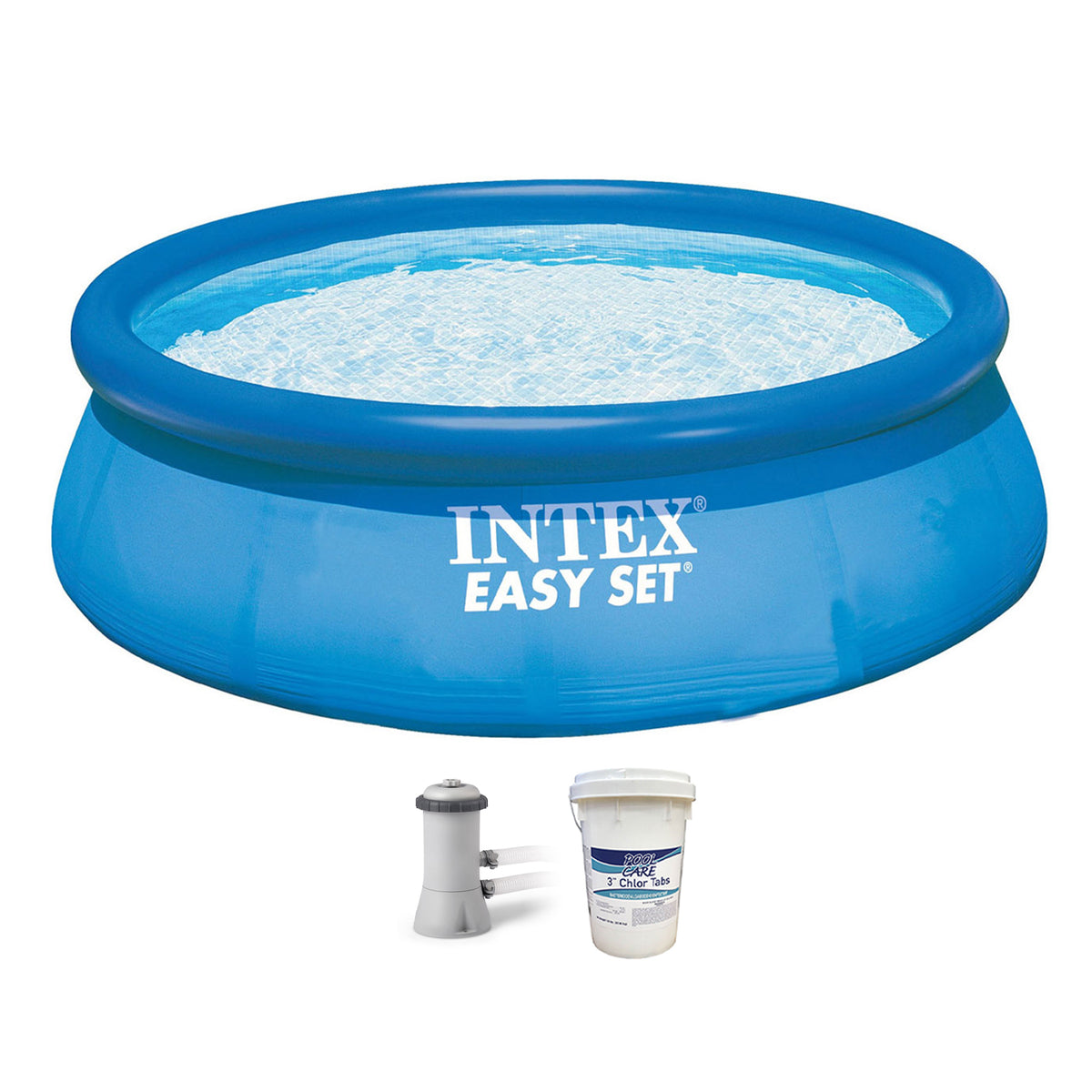 Intex 28131EH 12ft x 30in Swimming Pool with Filter Pump & 3in Chlorine Tabs