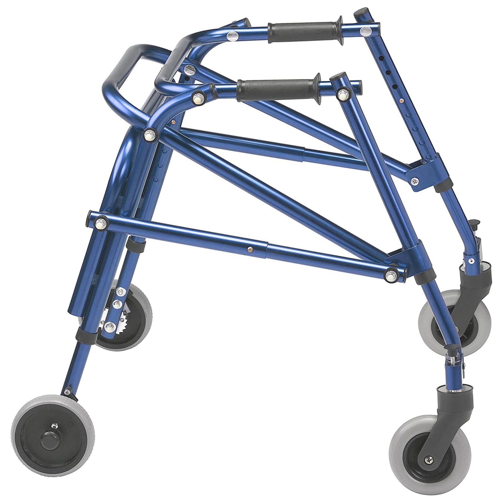 Drive Medical Nimbo Lightweight Aluminum Rolling Posterior Walker, Small, Blue - VMInnovations