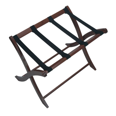 Winsome Scarlett Collapsible Wood Hotel Style Luggage Storage Rack, Walnut