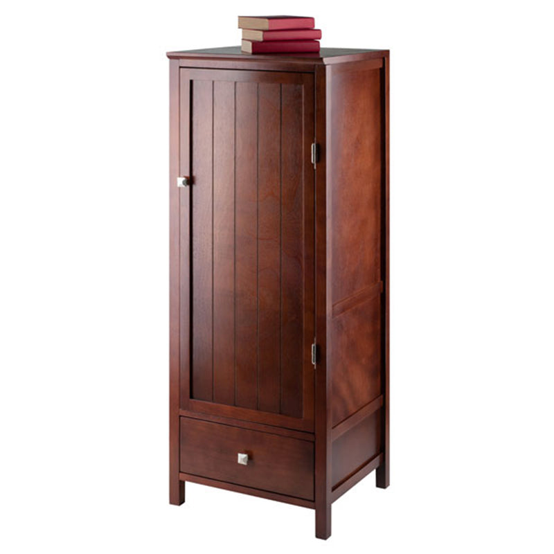 Winsome 47.44 Inch Tall Wooden Brooke Jelly Storage Cupboard with Drawer, Walnut